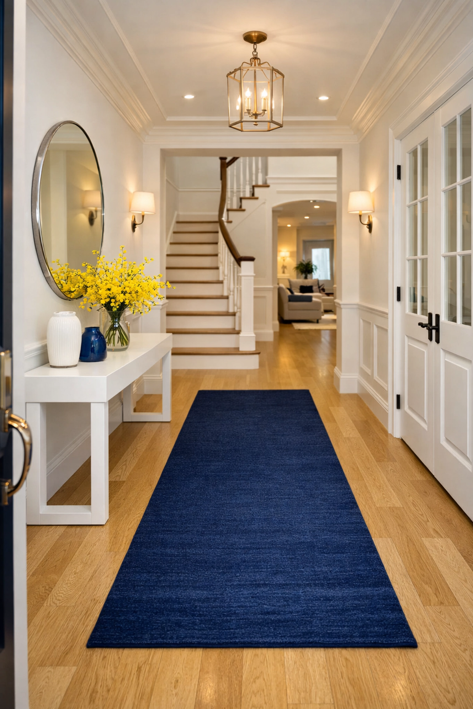 Inviting, dust-free entryway of a Southborough estate following an expert recurring house cleaning.