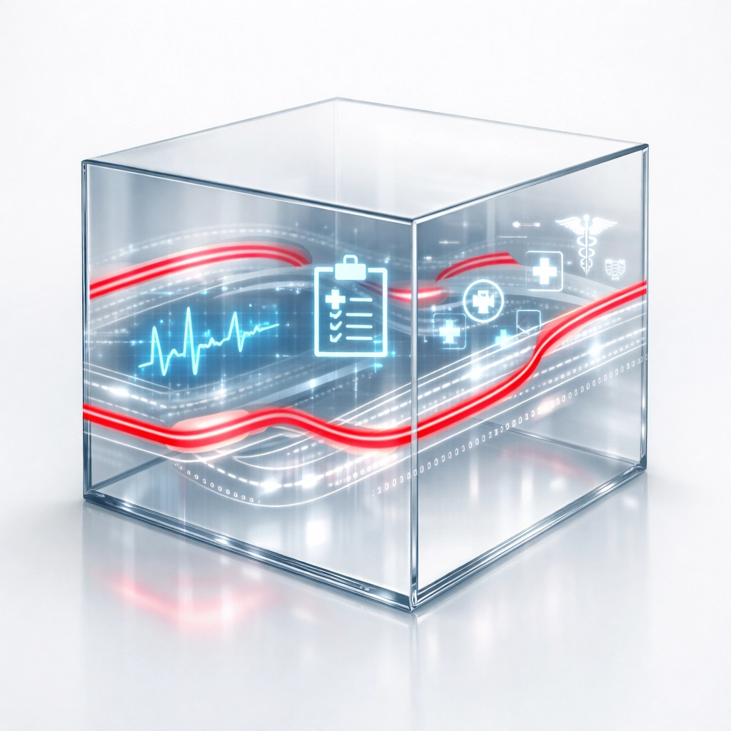 Healthcare data integration showing medical records and patient information flow