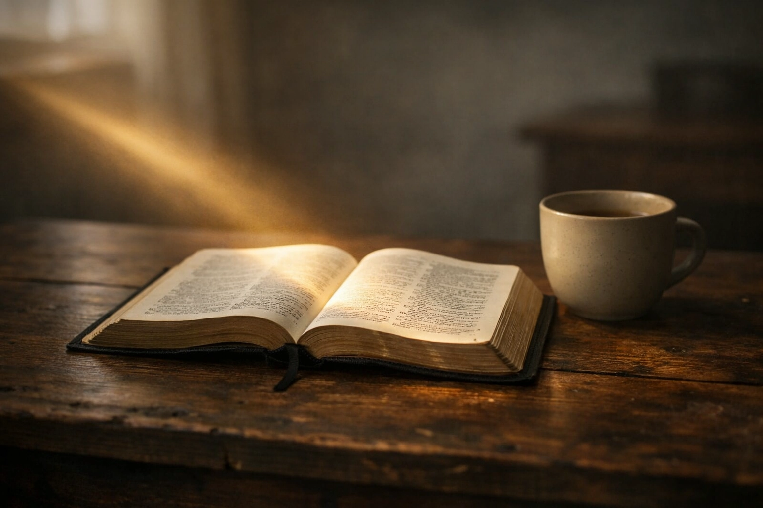An open Bible in sunlight, representing a call to prayer for Iran’s leaders and regional peace.