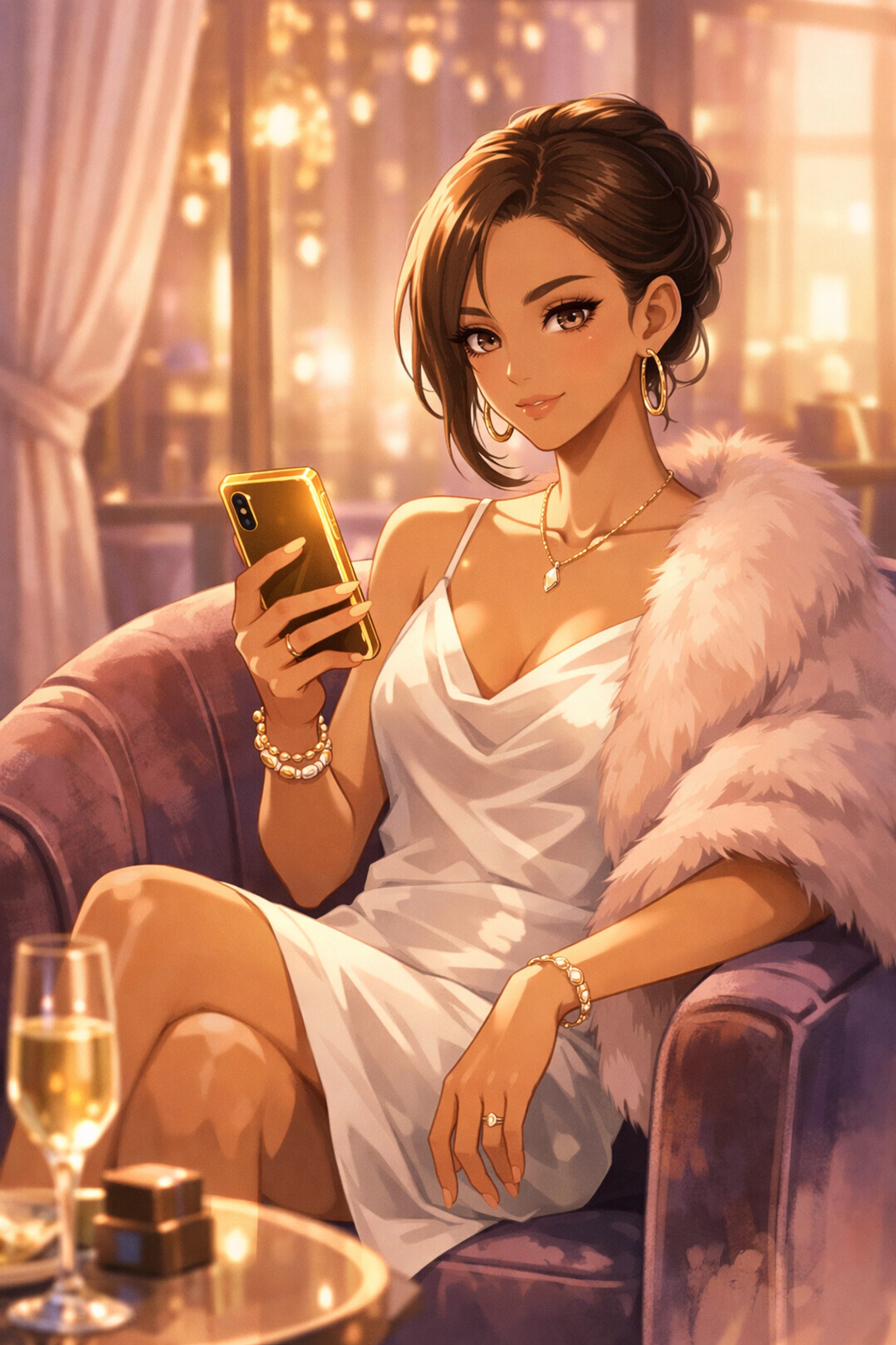 Elegant professional accessing the BOTD VIP Elegance Beauty Club for exclusive luxury beauty updates.