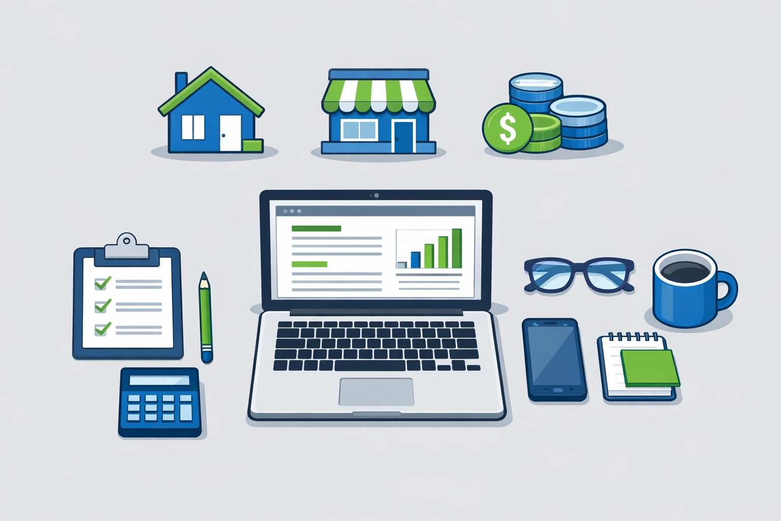 Organized digital workspace with folders for Schedule A, C, and E forms for 2026 tax preparation.