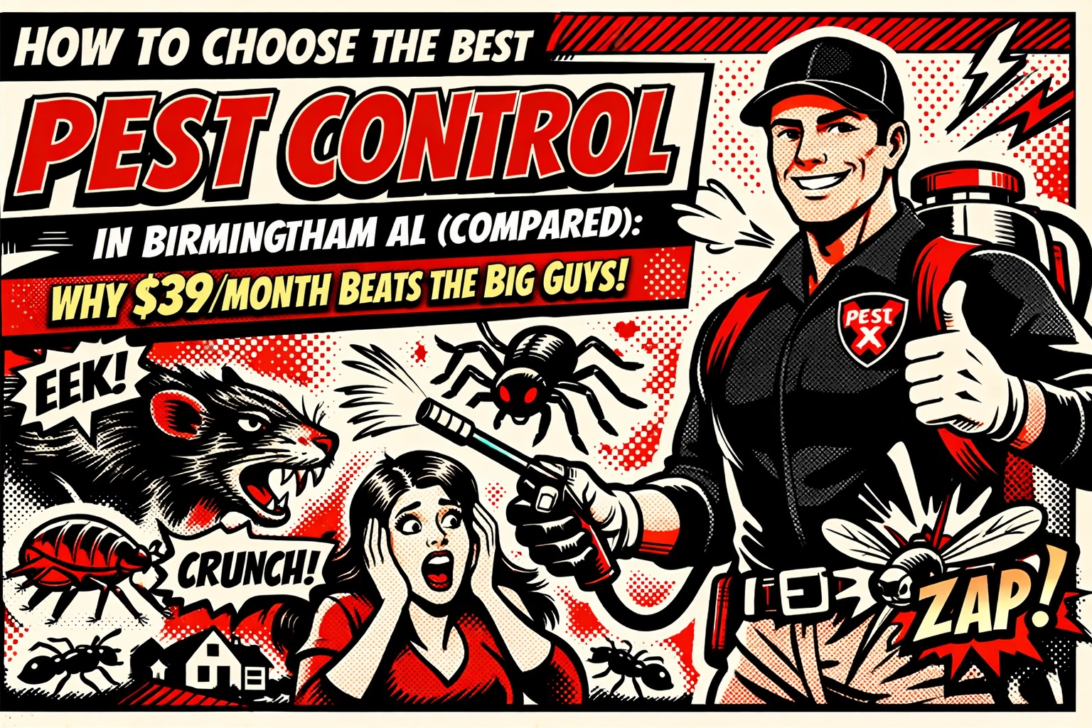 [HERO] How to Choose the Best Pest Control in Birmingham AL (Compared): Why $39/Month Beats the Big Guys