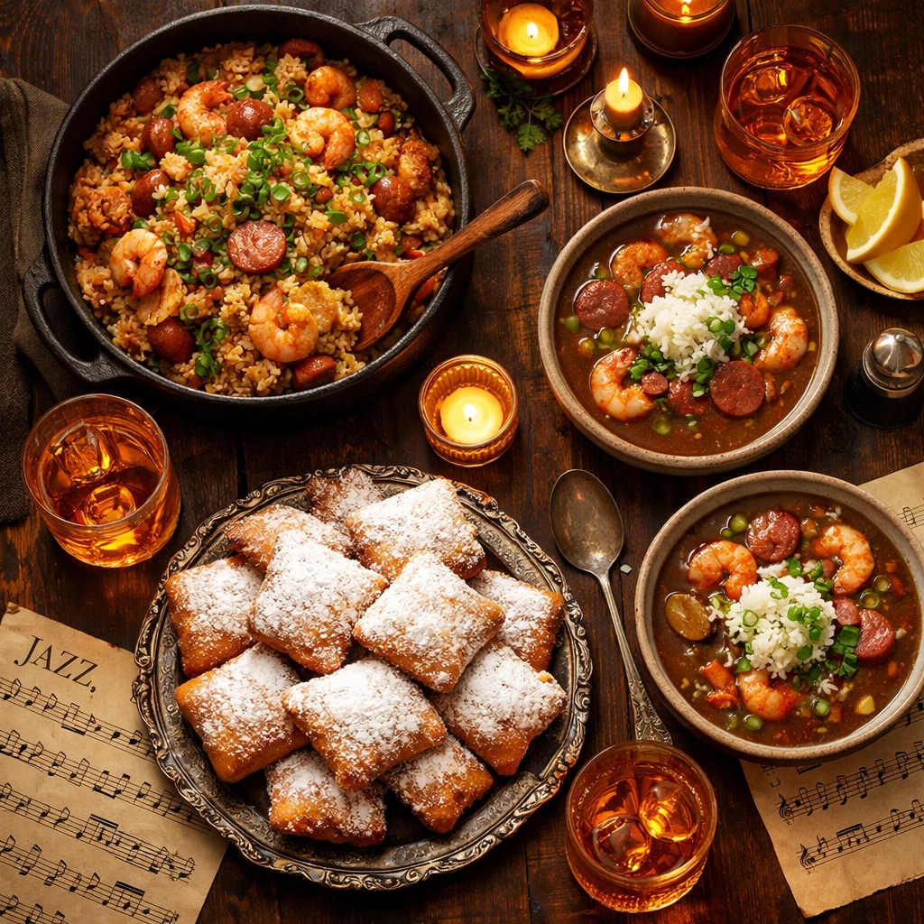 New Orleans-inspired food spread at Yrēfy Scottsdale Jazz Festival