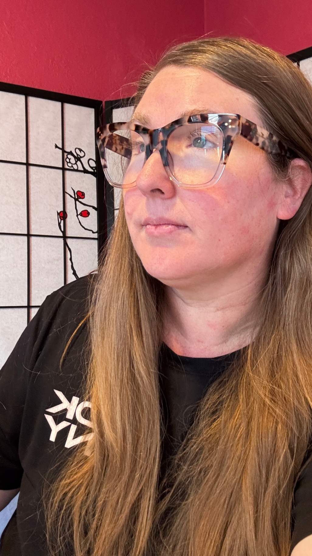 Confident Woman with Statement Glasses