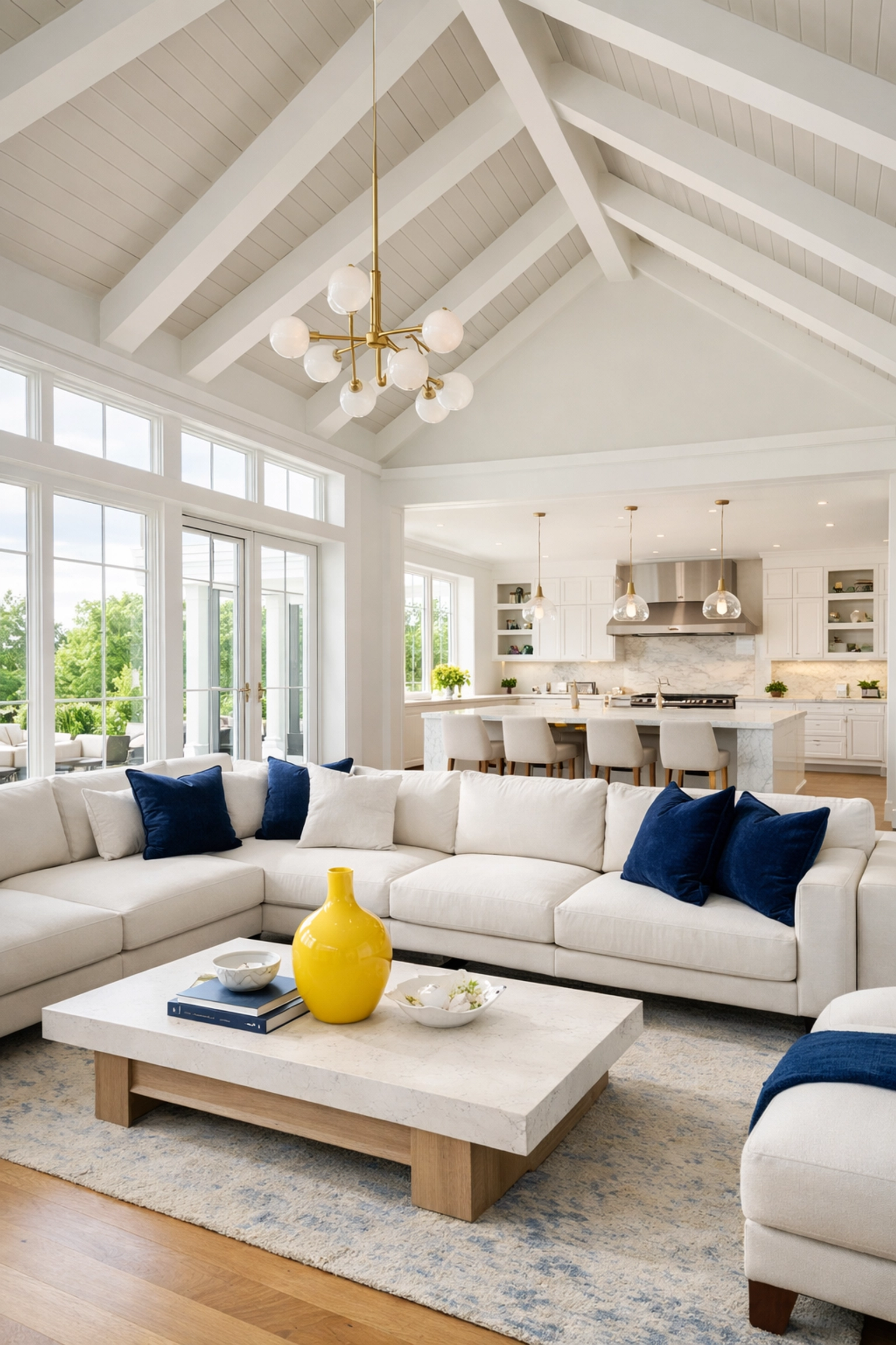 Professional house cleaning for luxury open-concept Carlisle estates with marble islands.