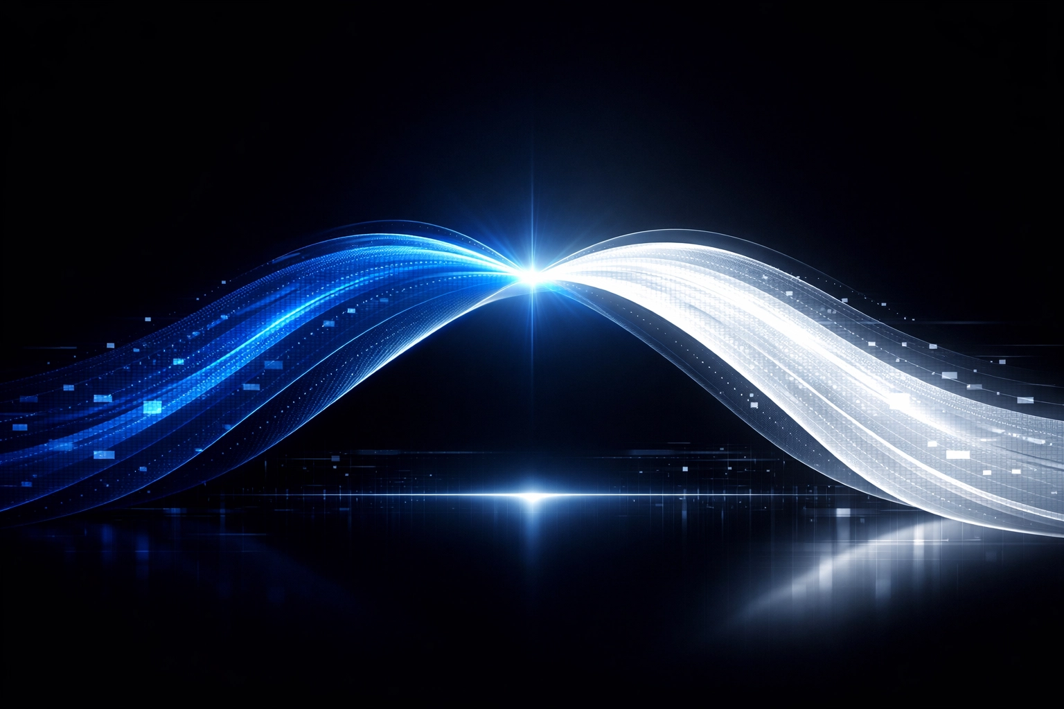 A glowing bridge symbolizing the alignment between business strategy and custom software development.