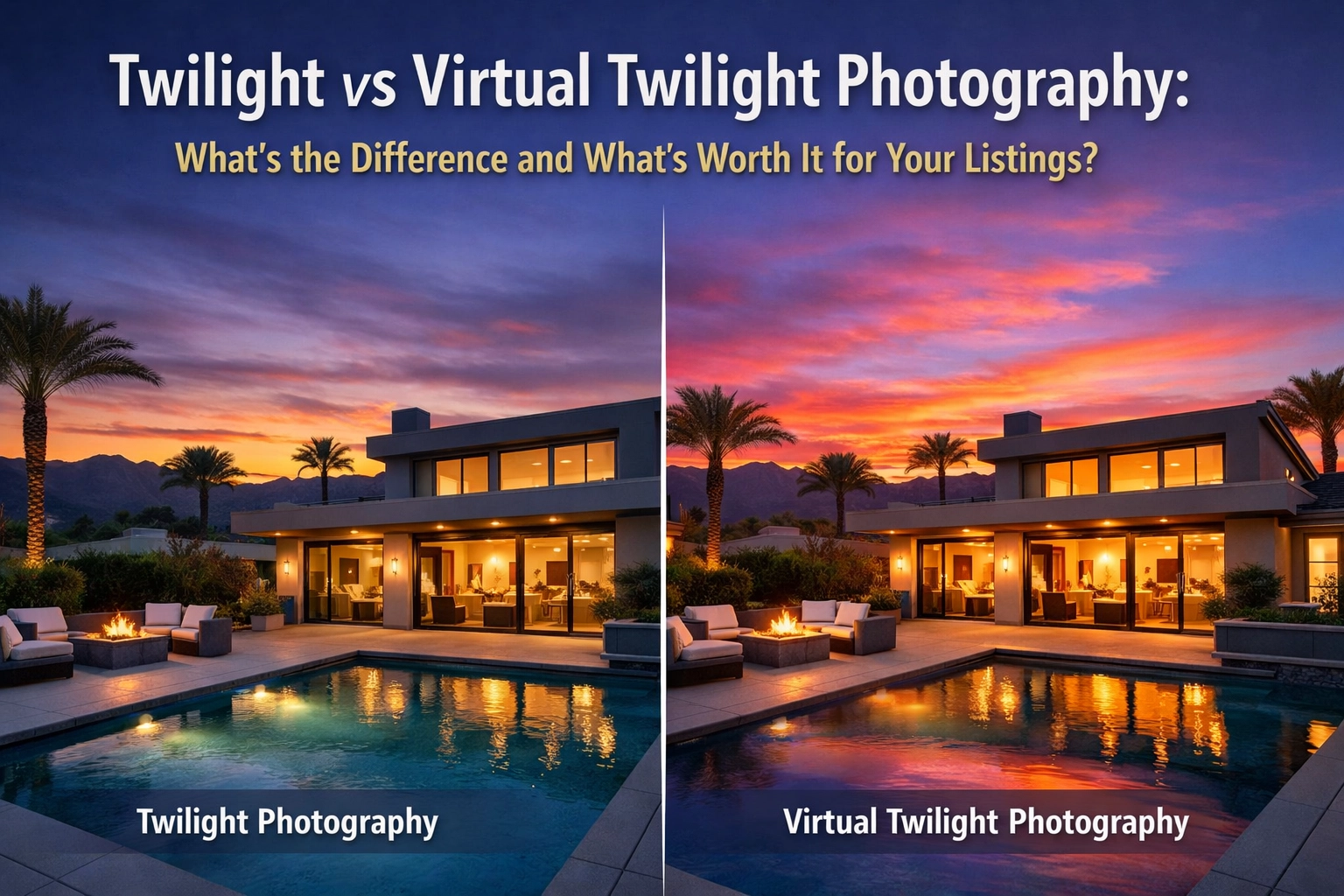 [HERO] Twilight vs Virtual Twilight Photography: What's the Difference and What's Worth It for Your Listings?