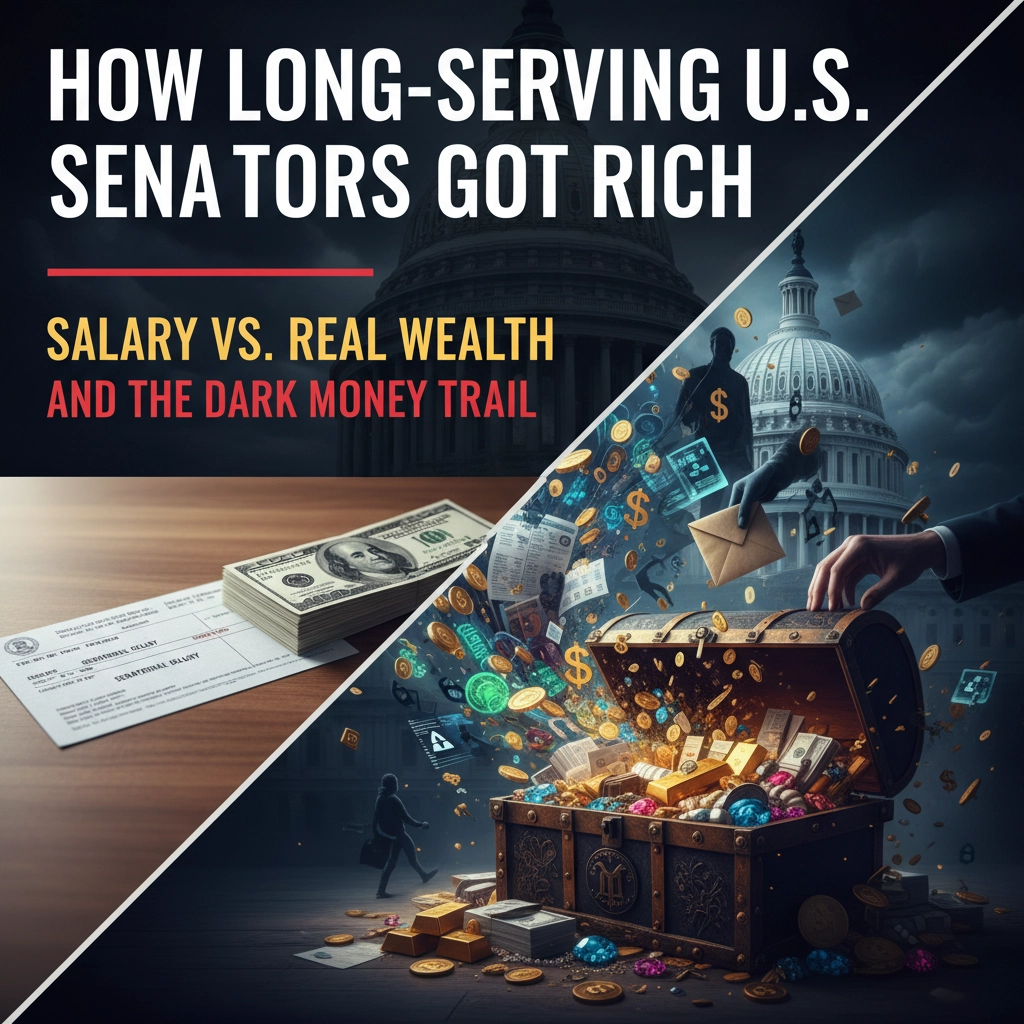 How Long-Serving U.S. Senators Got Rich: Salary vs. Real Wealth and the Dark Money Trail
