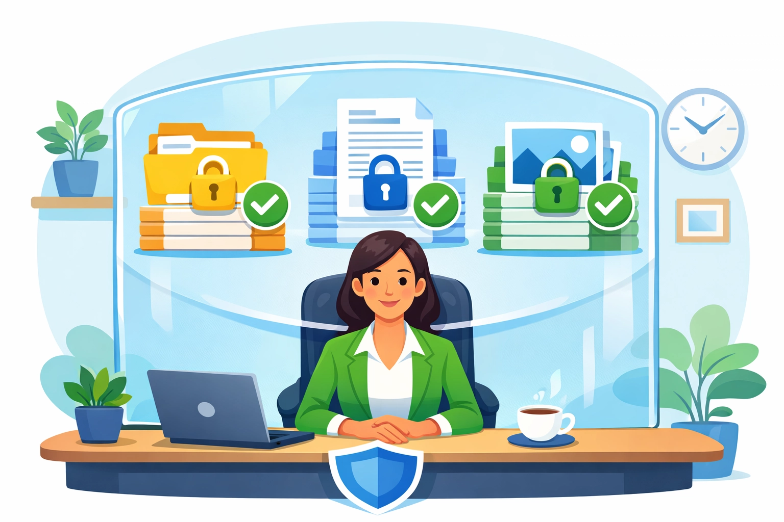 Secure virtual mailbox platform protecting business documents with encryption and compliance