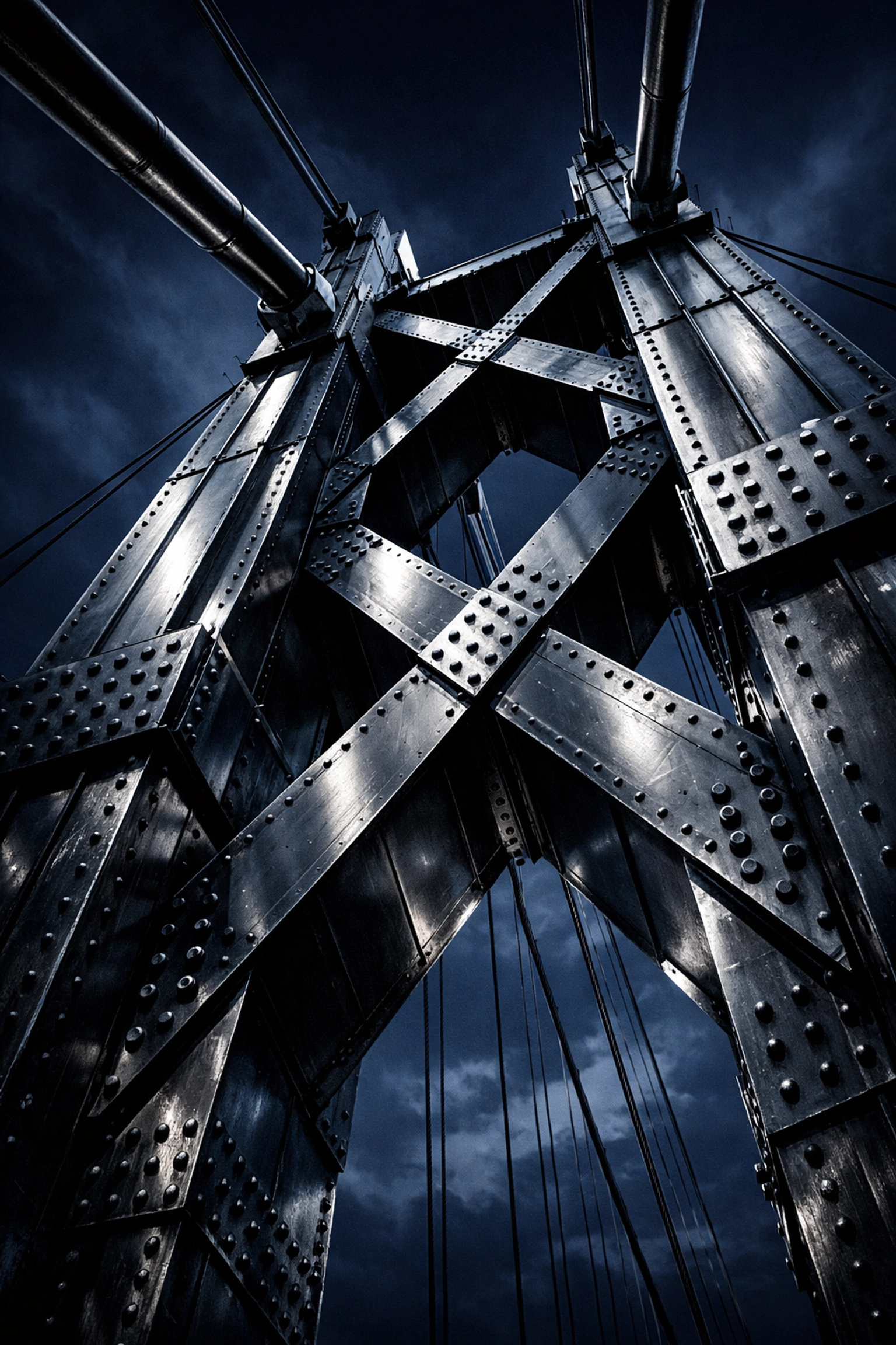 Strong interlocking steel bridge pillars symbolizing a diversified investor base and capital structure.