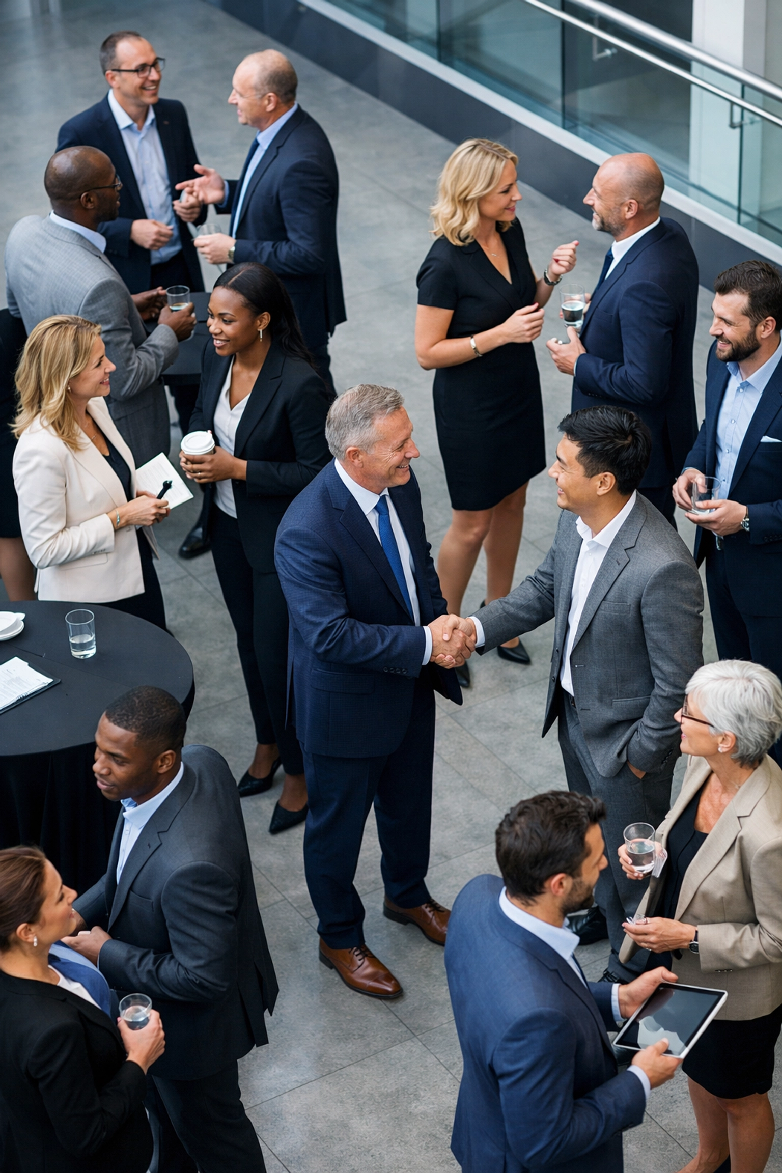 Professional business brokers networking to connect buyers and sellers in North Carolina