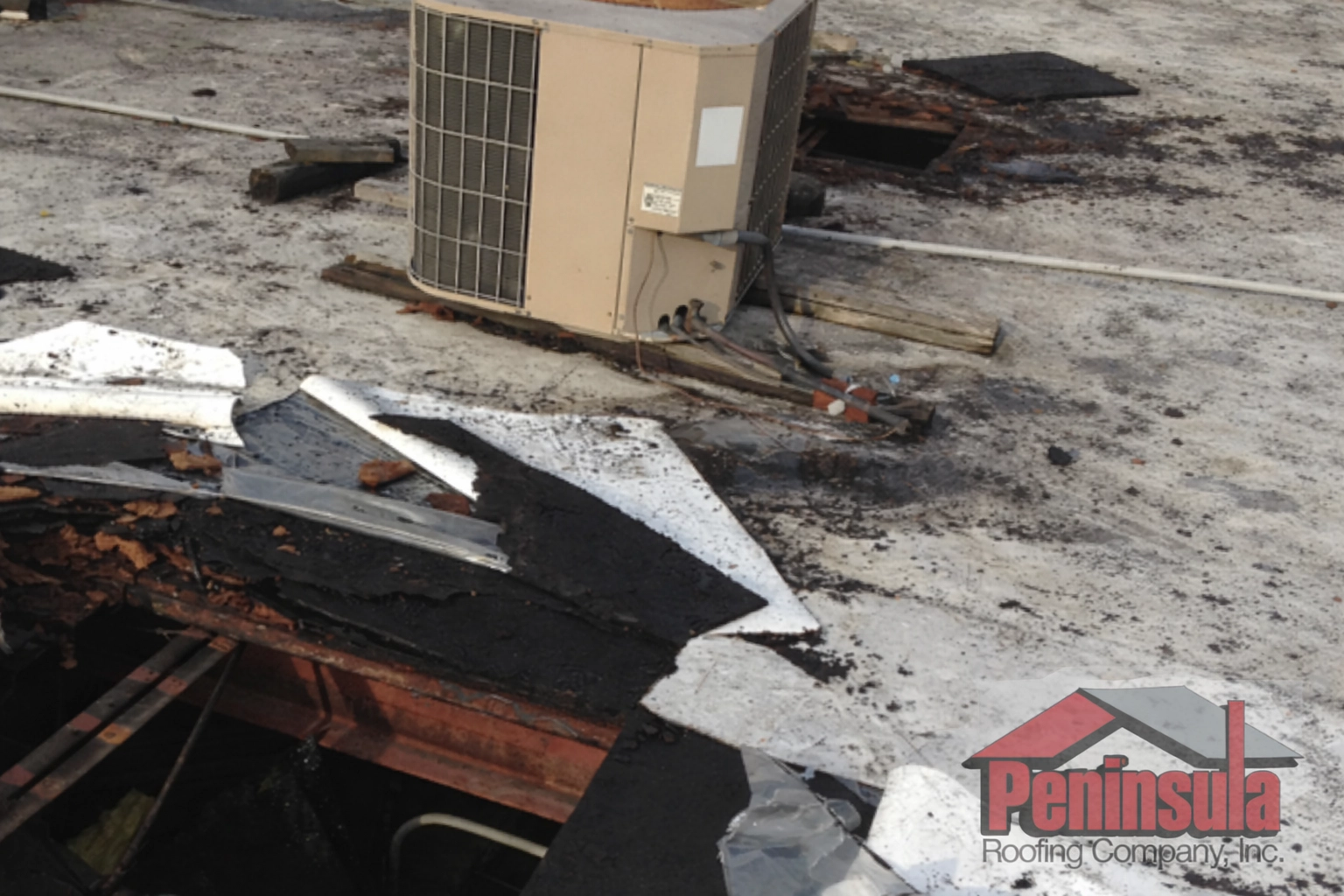 Commercial Flat Roof Fire Damage
