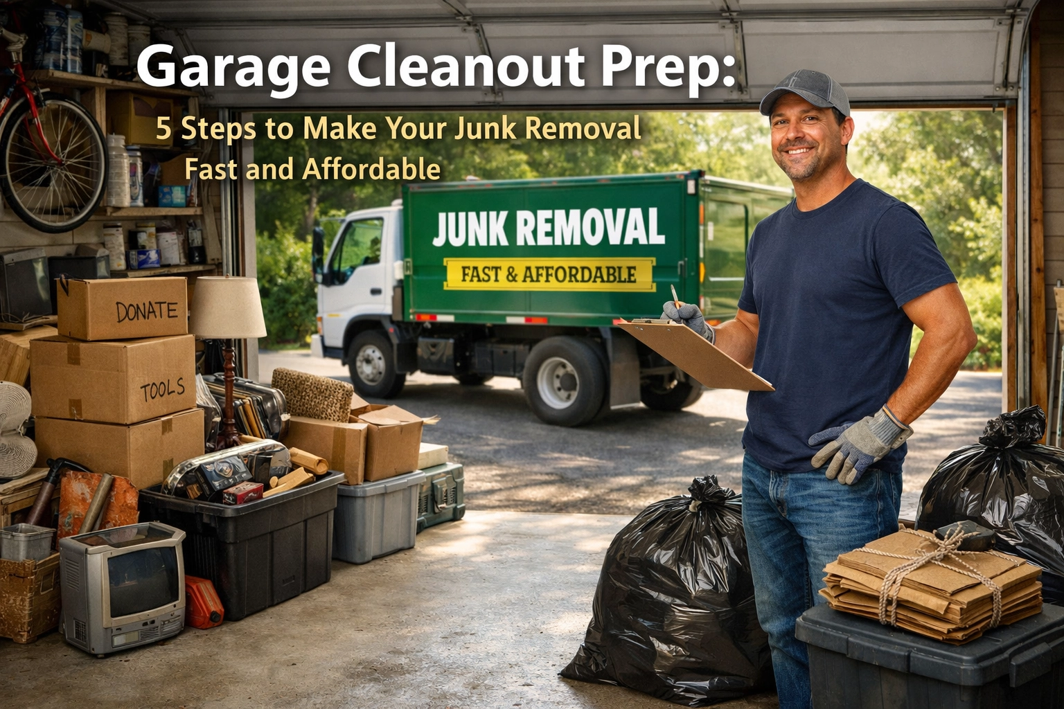 [HERO] Garage Cleanout Prep: 5 Steps to Make Your Junk Removal Fast and Affordable