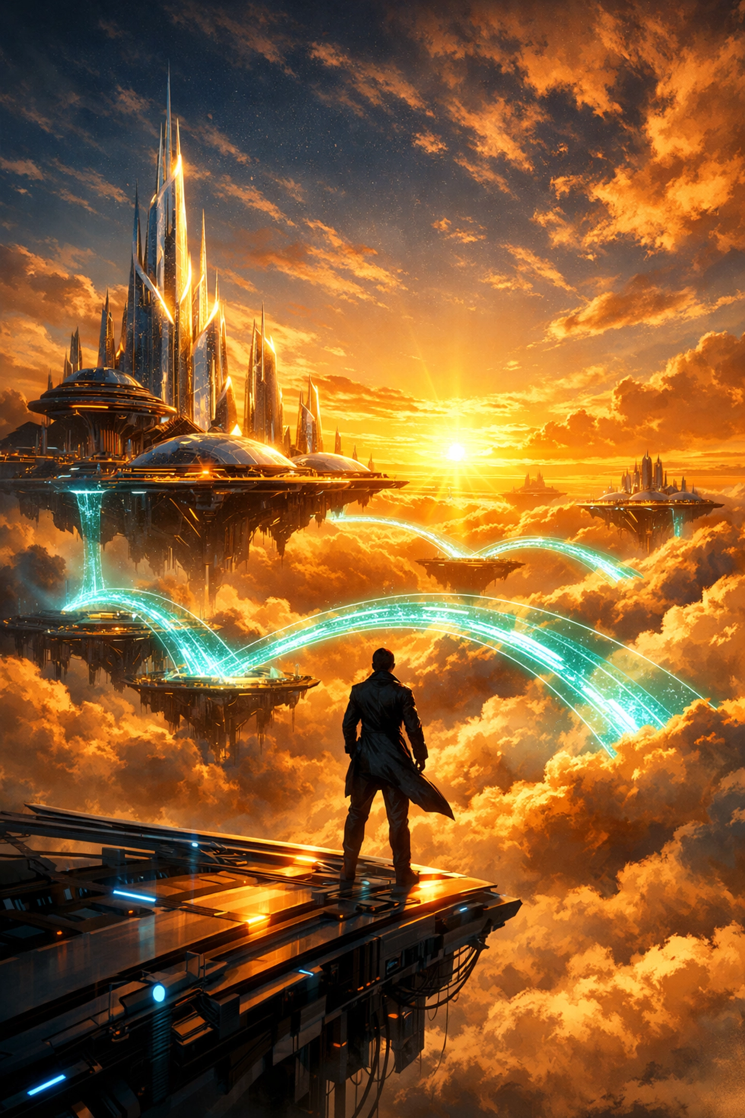 A futuristic digital city representing the global evolution of Web3 payments and virtual retail.