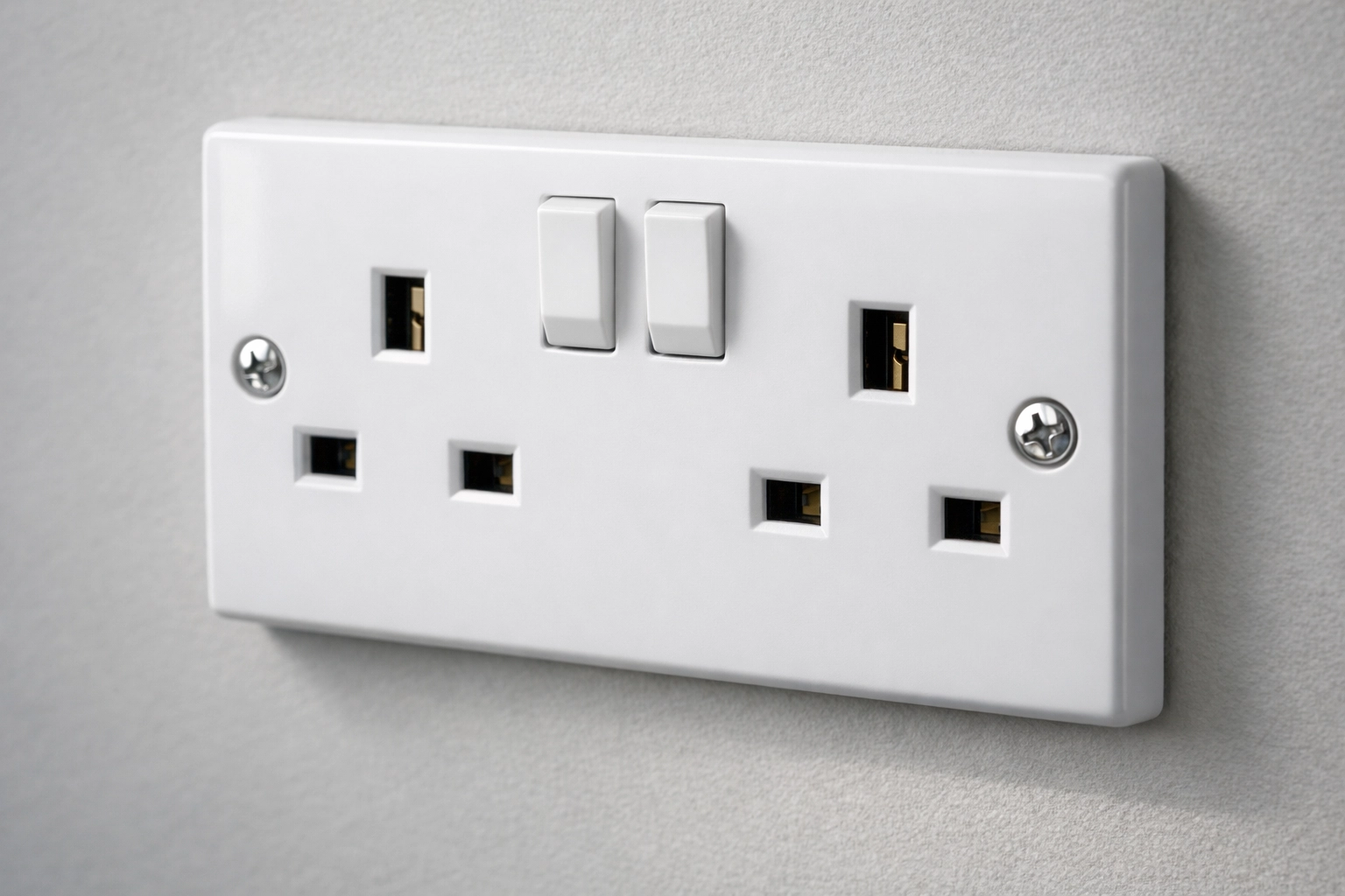 UK electrical socket inspected by qualified electrician in Dorset