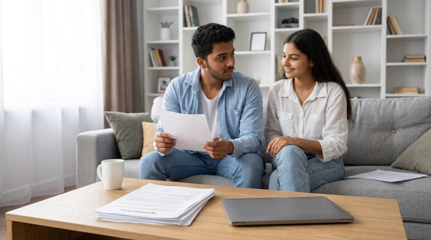 A sunlit, minimalist living room representing the calm of estate planning