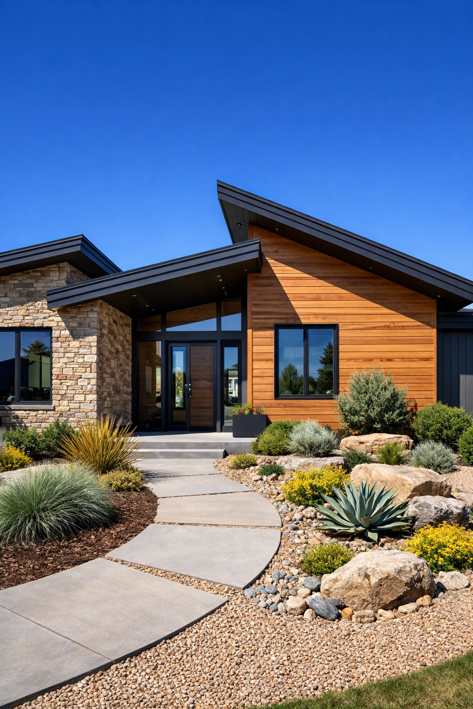 Sharp modern exterior of a Denver Metro house highlighting a successful home offer strategy.