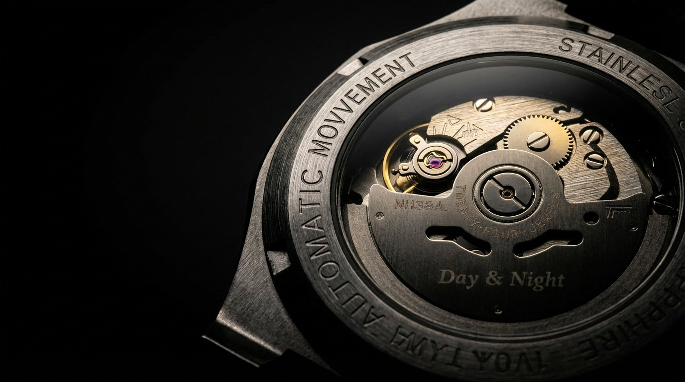 Day & Night Watch Co. Automatic watch sapphire caseback