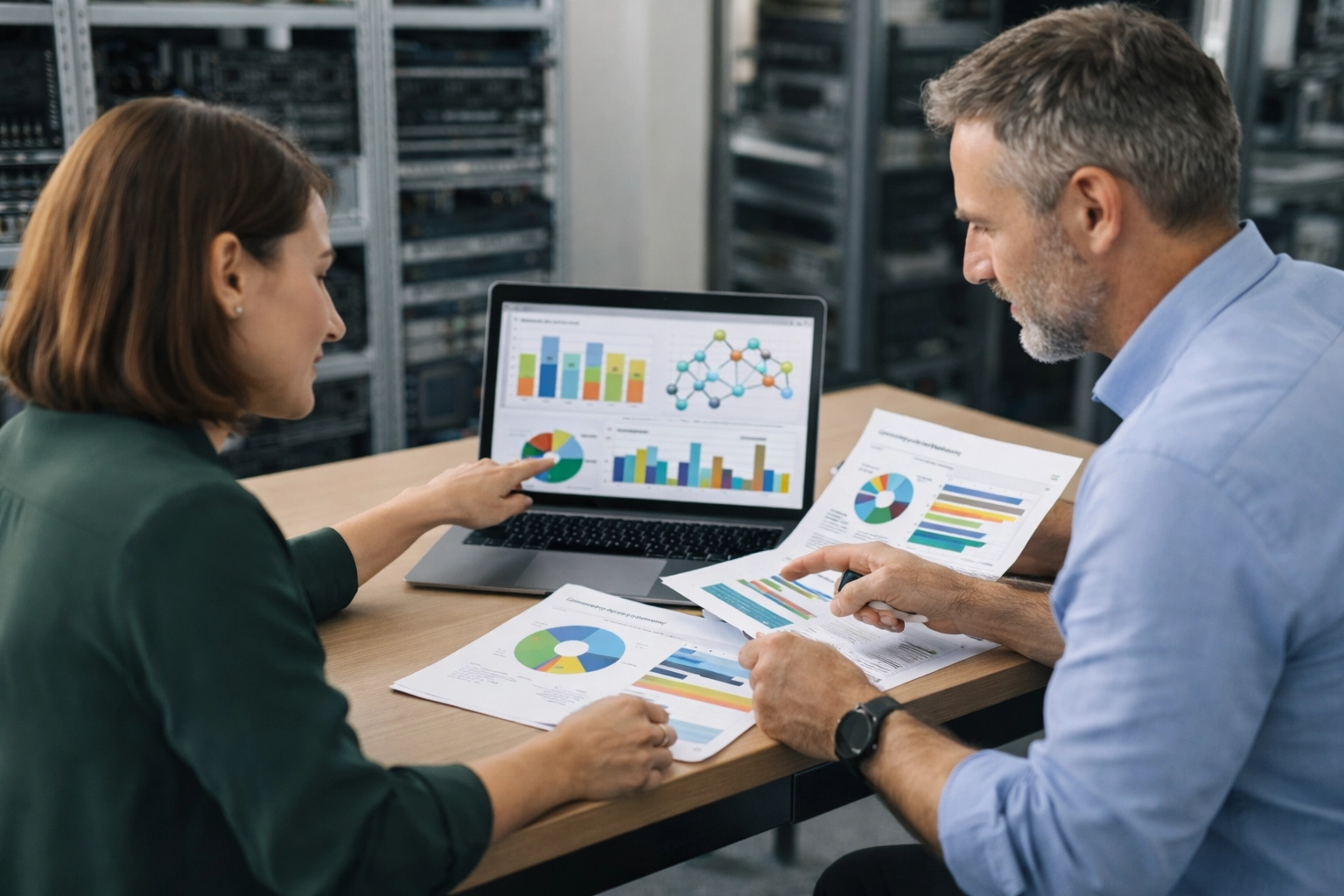 IT professionals analyzing ServiceNow ITAM dashboards for asset optimization and discovery