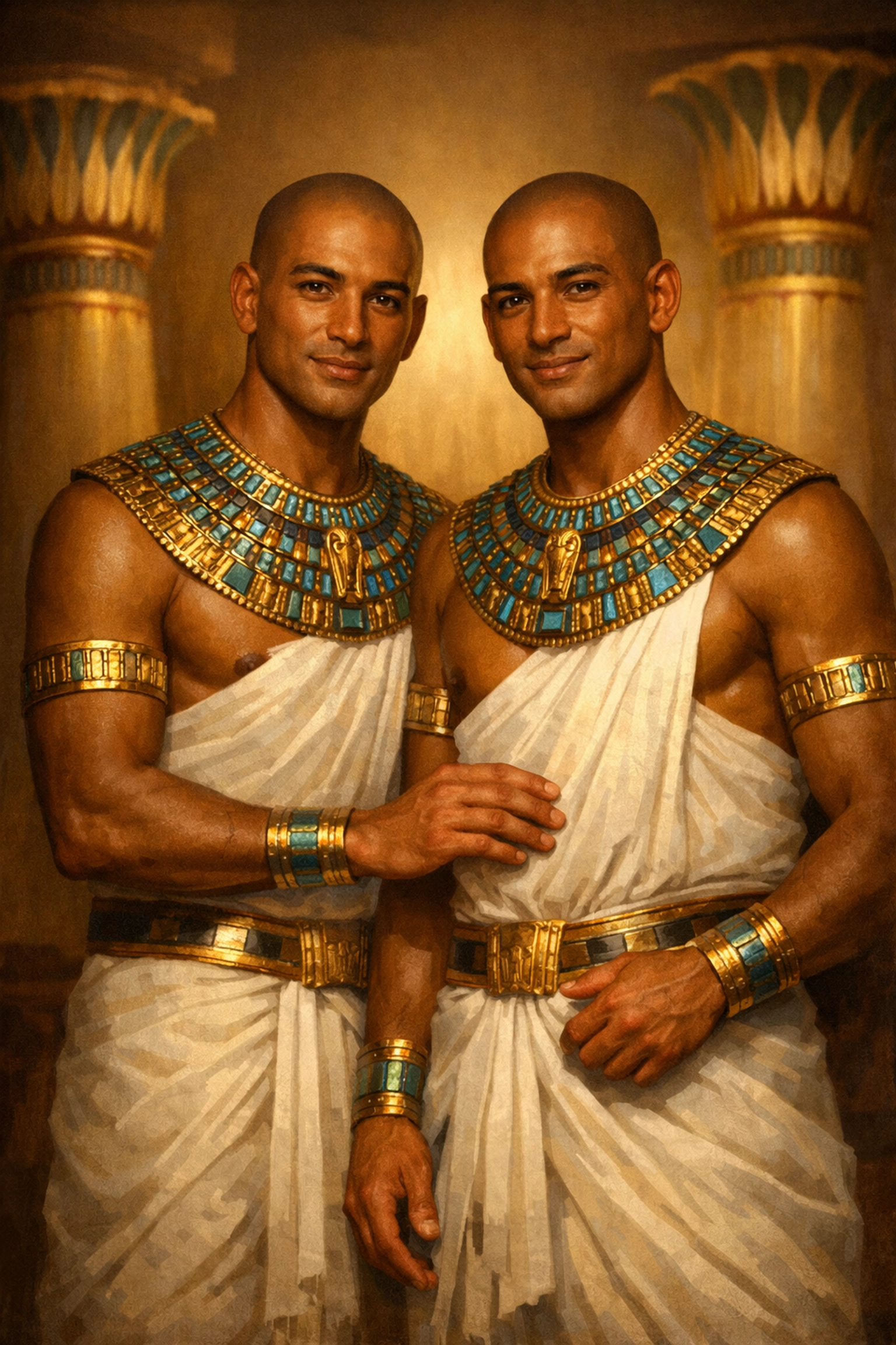 Ancient Egyptian officials Niankhkhnum and Khnumhotep, a high-ranking same-sex couple in royal court.