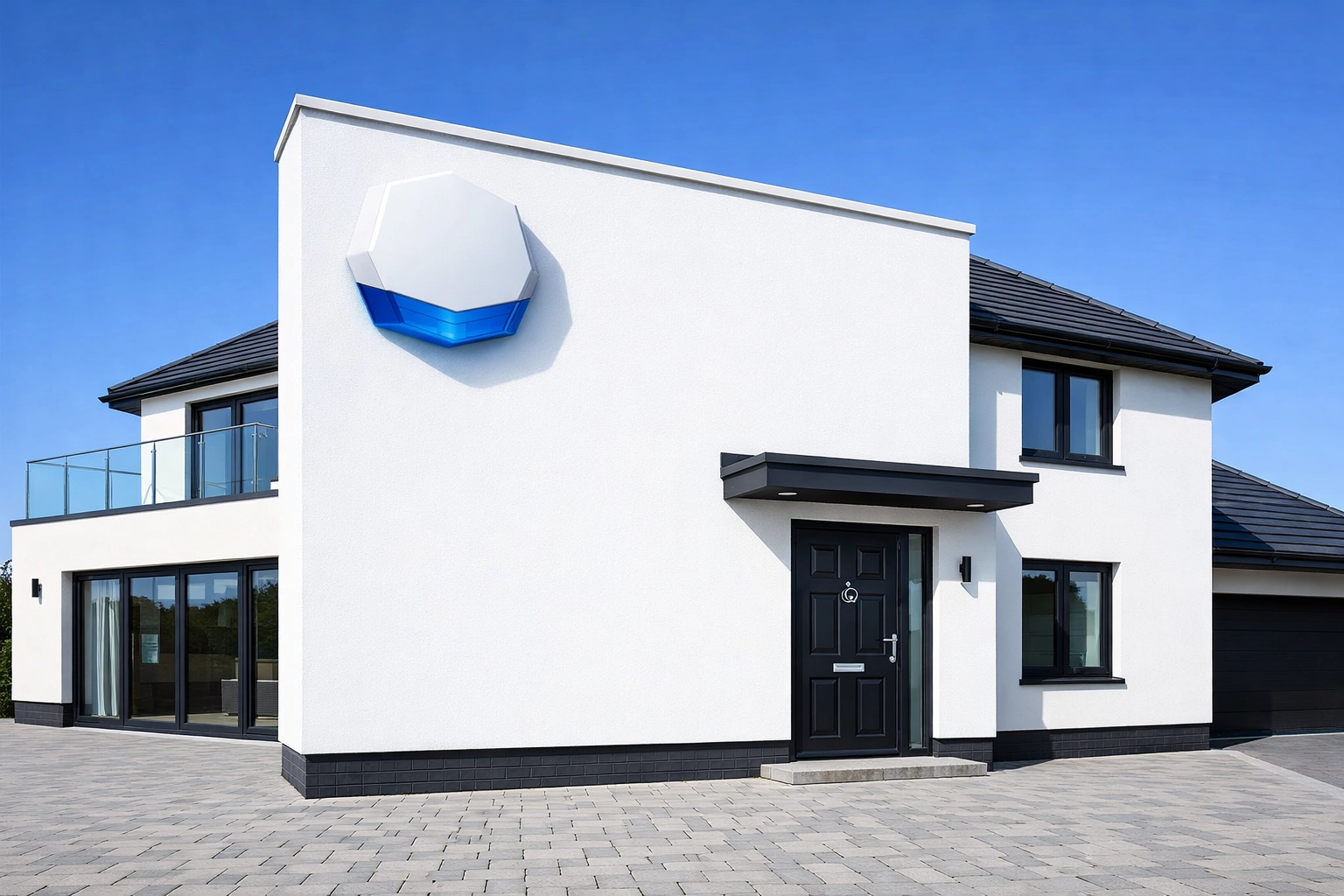 Professional external alarm siren mounted on a Bournemouth home as a robust visual deterrent.