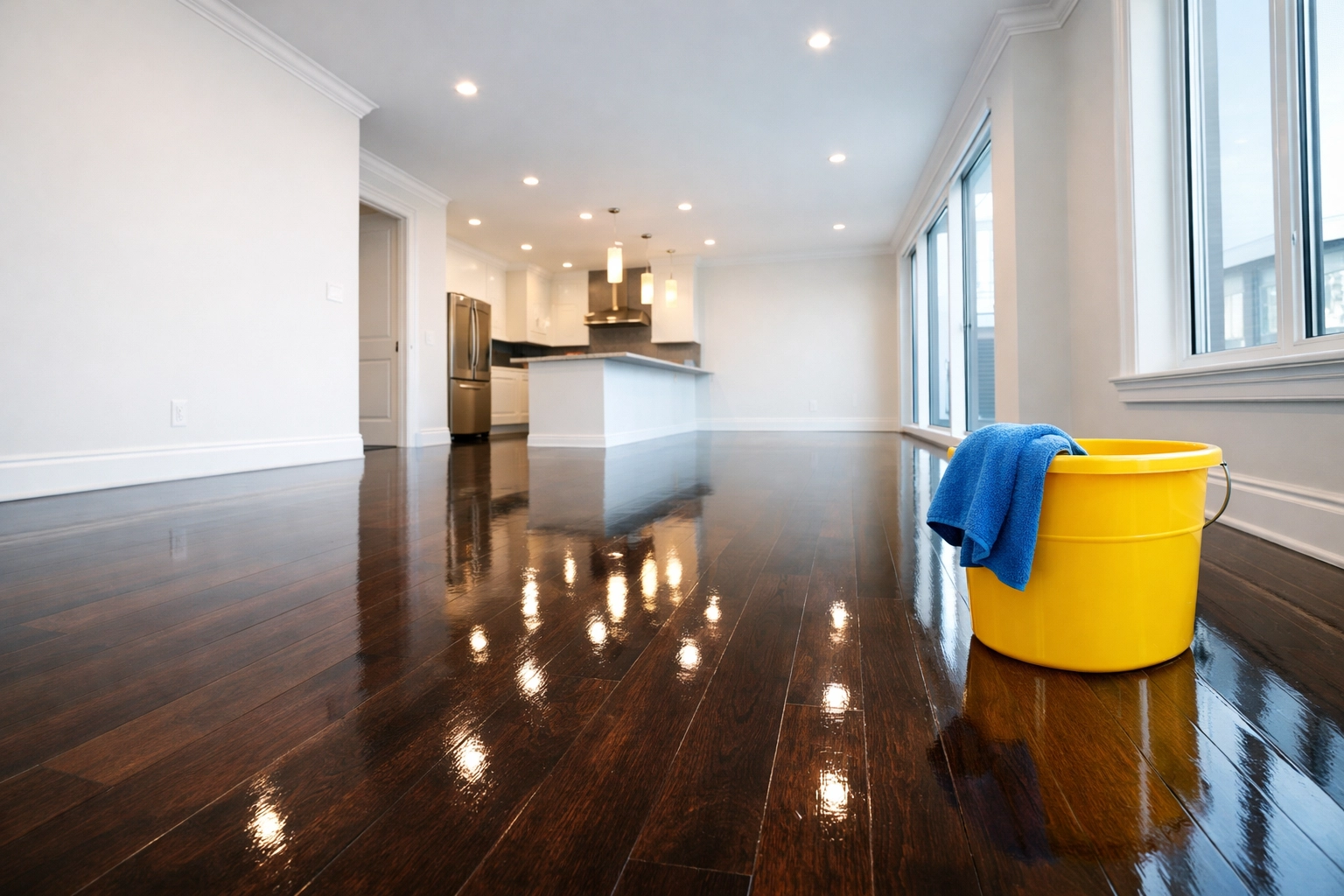 Spotless interior after a move-in or move-out cleaning Lowell service in a luxury apartment.