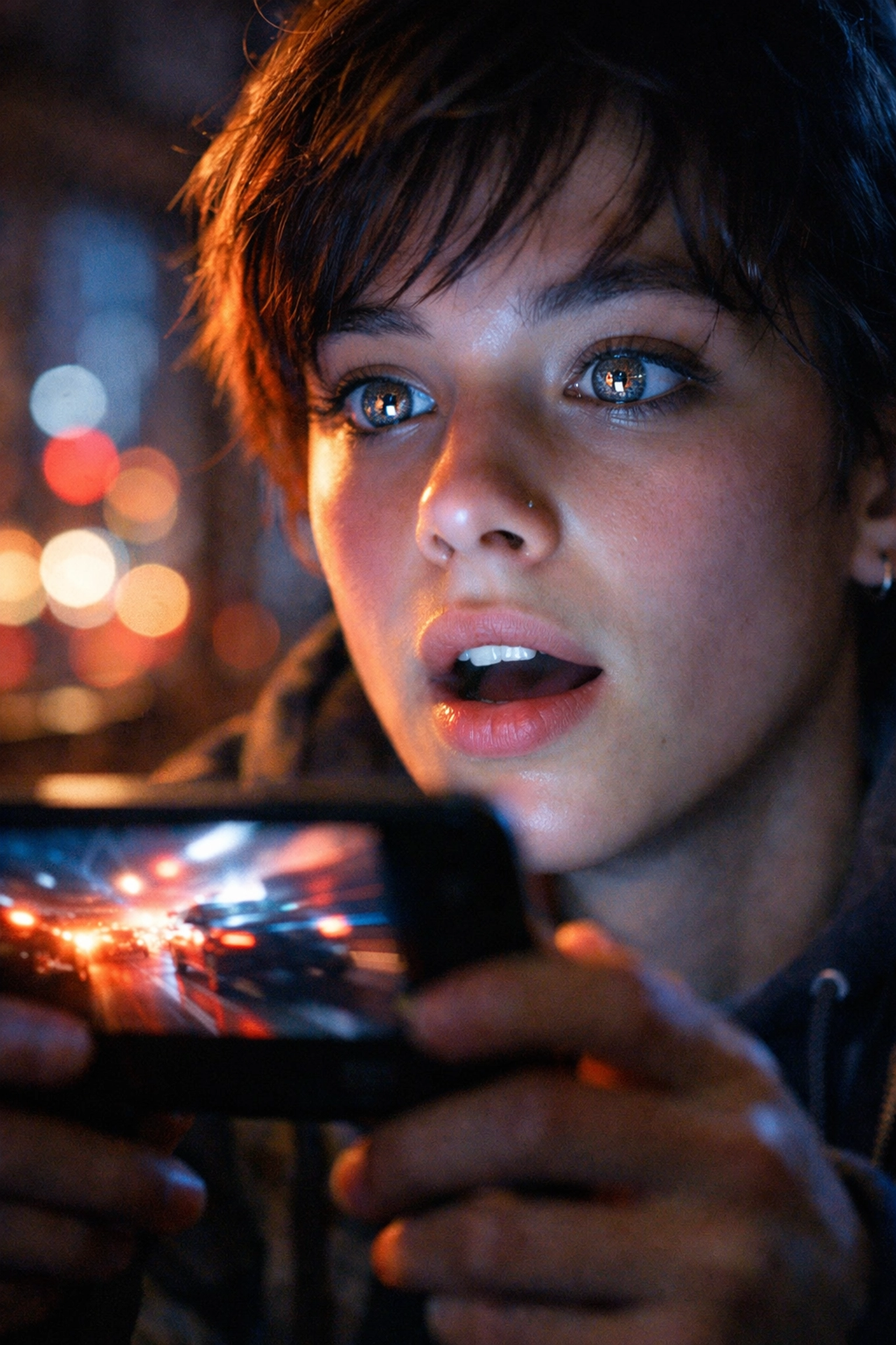 A person watching a high-retention video on a smartphone, highlighting social media engagement and watch time.