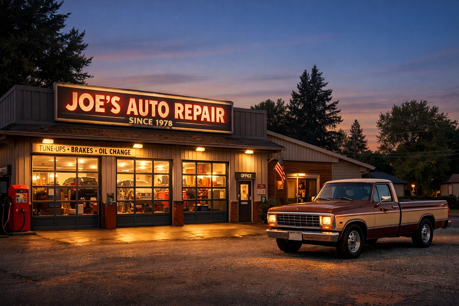 The welcoming exterior of Legacy Tire & Auto Repair, a trusted Youngstown community staple since 1978.