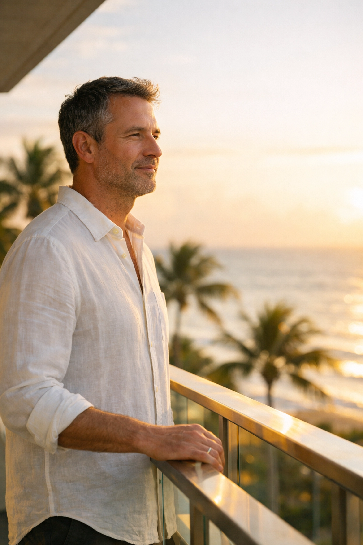 Man in West Palm Beach feeling revitalized and energized after testosterone replacement therapy.