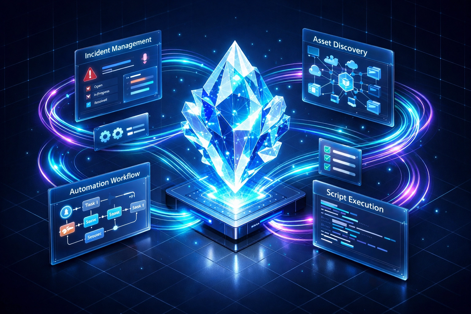 Agentic AI workflow automation managing ServiceNow incident and asset discovery processes