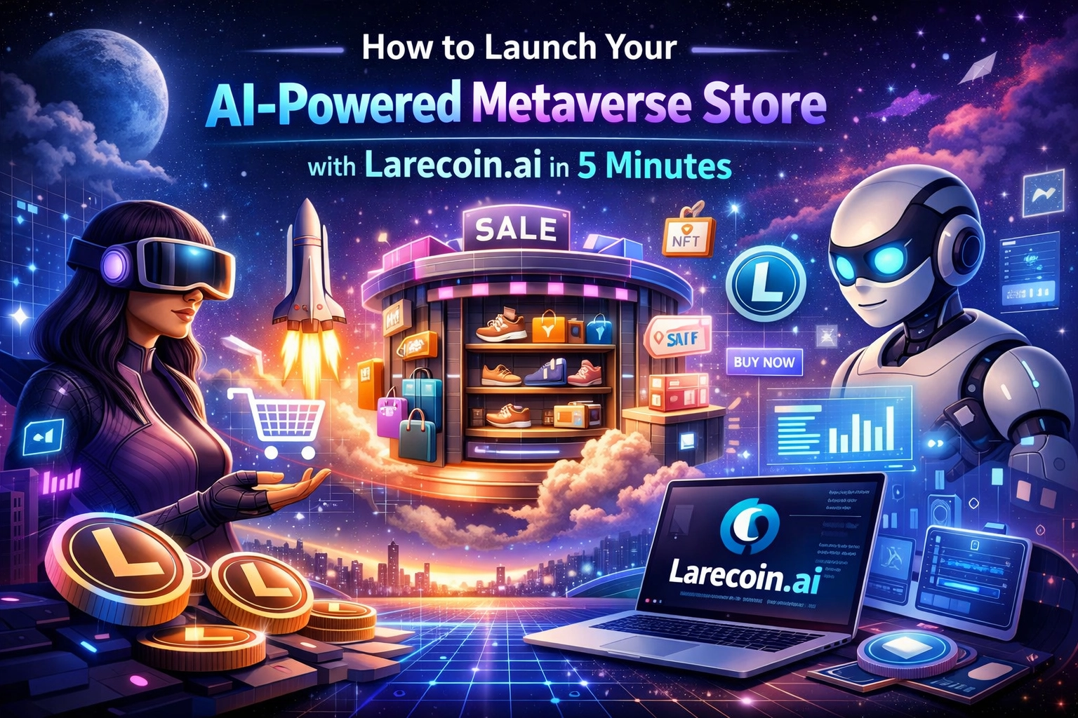 [HERO] How to Launch Your AI-Powered Metaverse Store with Larecoin.ai in 5 Minutes