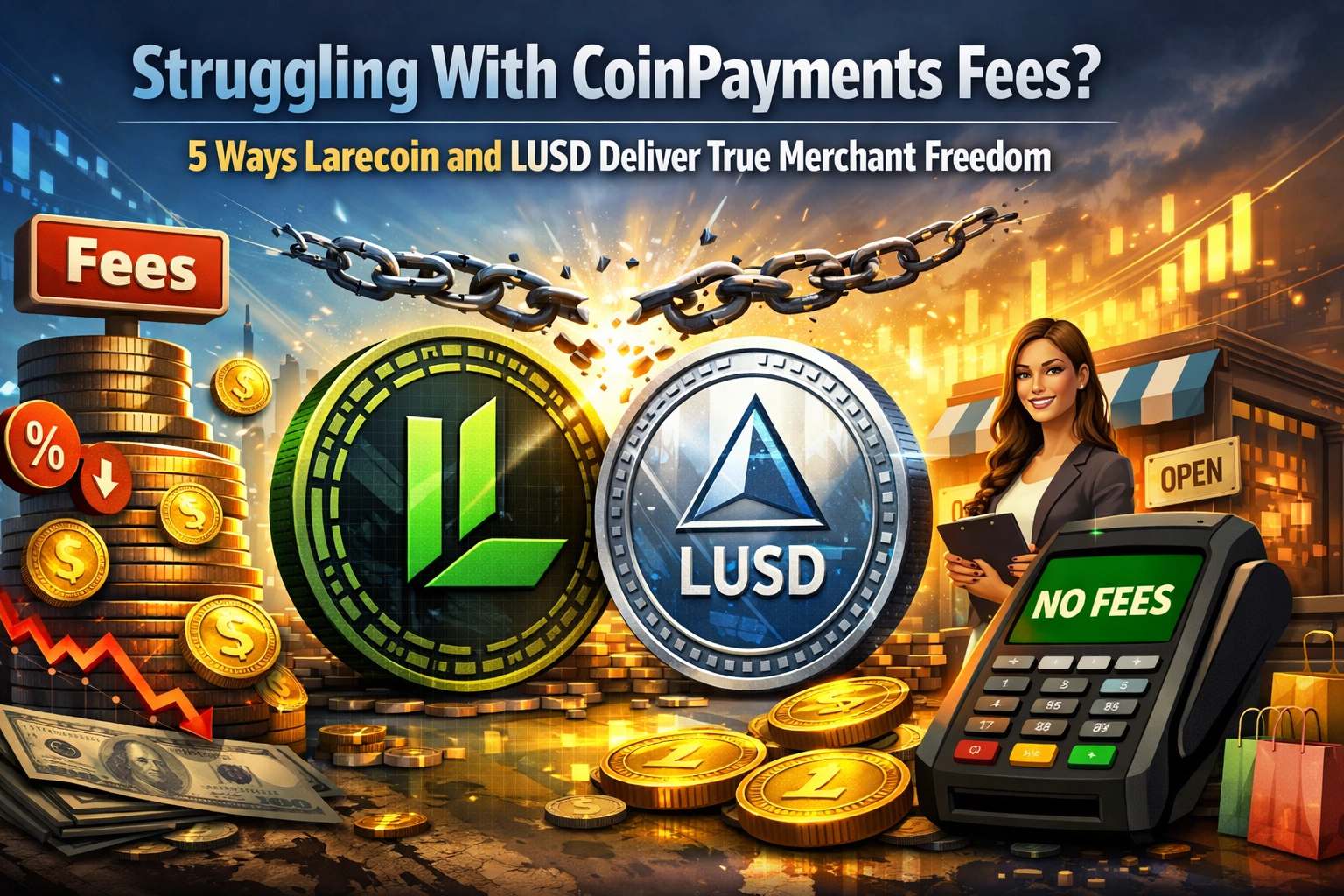 [HERO] Struggling With CoinPayments Fees? 5 Ways Larecoin and LUSD Deliver True Merchant Freedom