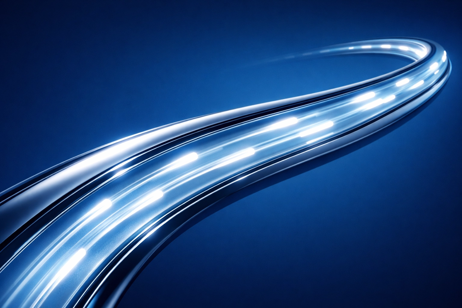 A digital conduit illustrating data integration services and CRM automation for a frictionless lead journey.