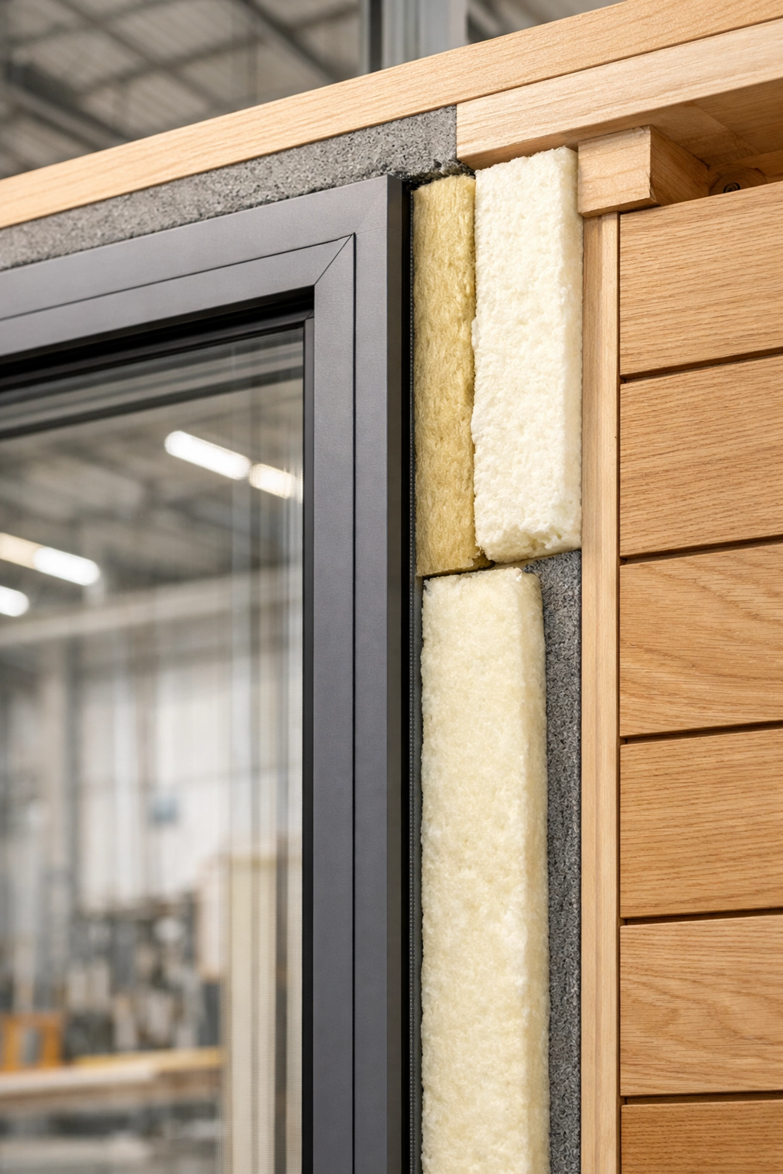 Precision assembly of 7-star rated prefab homes in Australia showing high-performance insulation and double glazing.