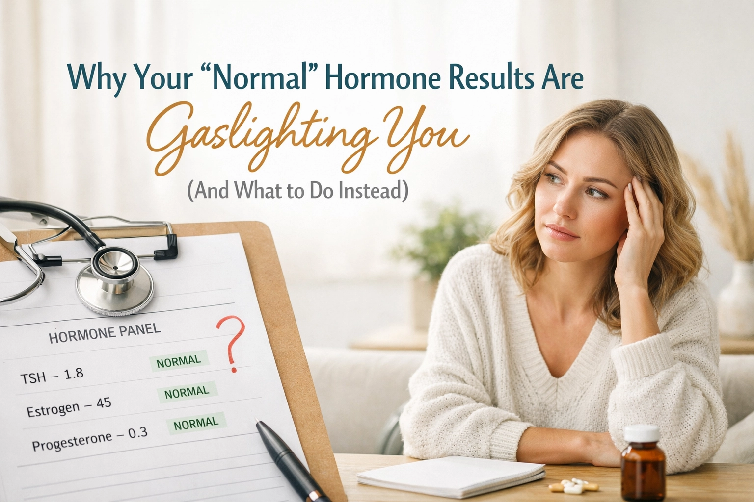 [HERO] Why Your "Normal" Hormone Results Are Gaslighting You (And What to Do Instead)