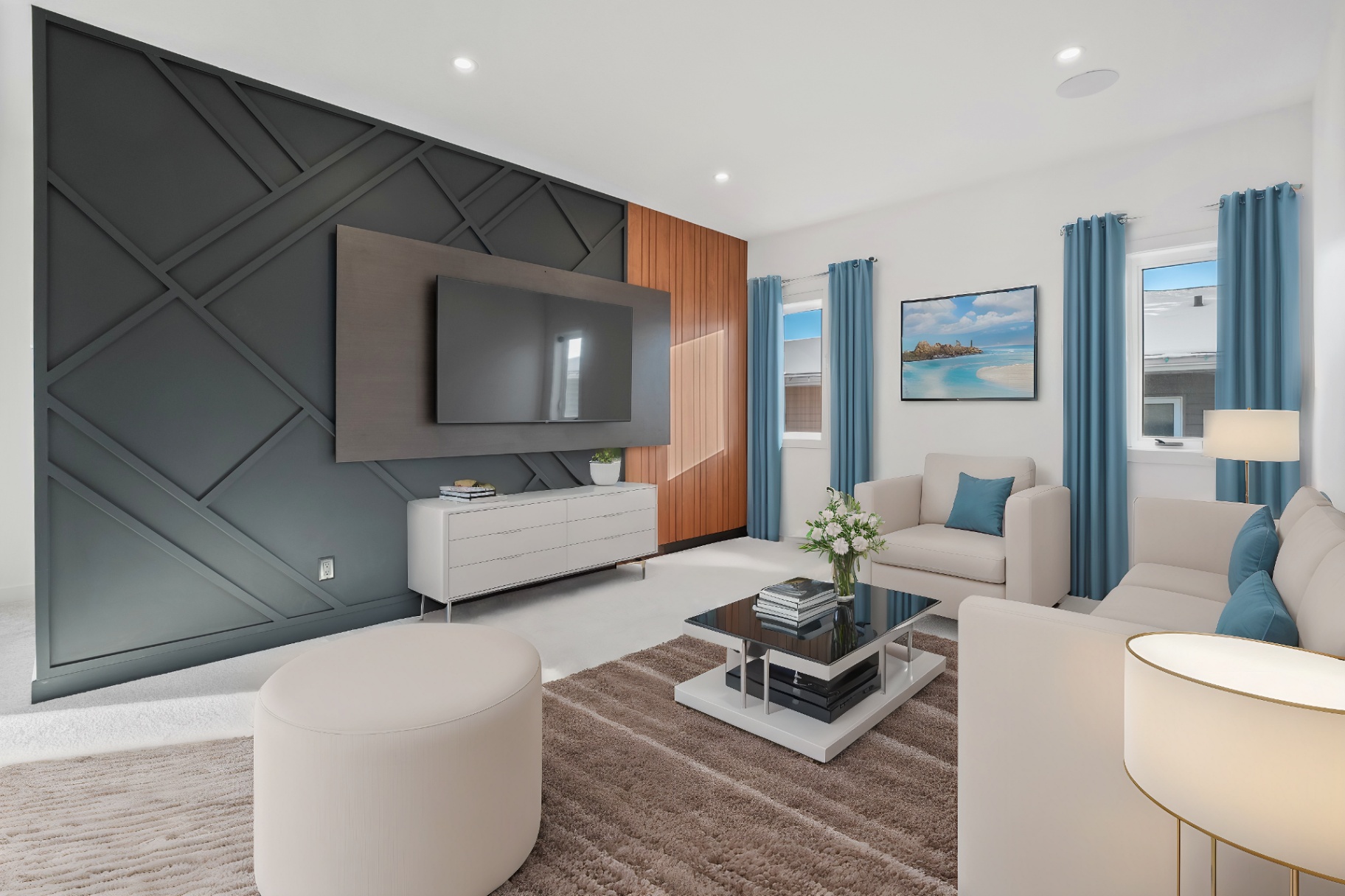 Virtually Staged Living Room