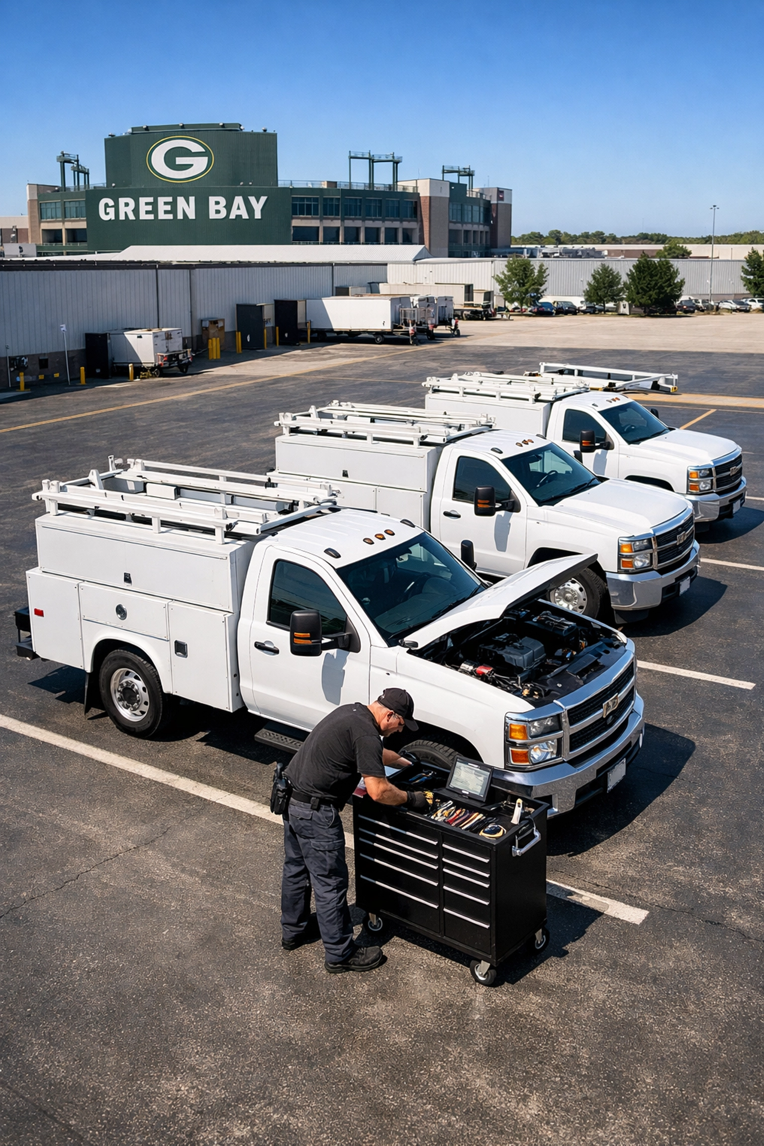 Efficient mobile mechanic providing on-site fleet maintenance for commercial trucks in Green Bay.