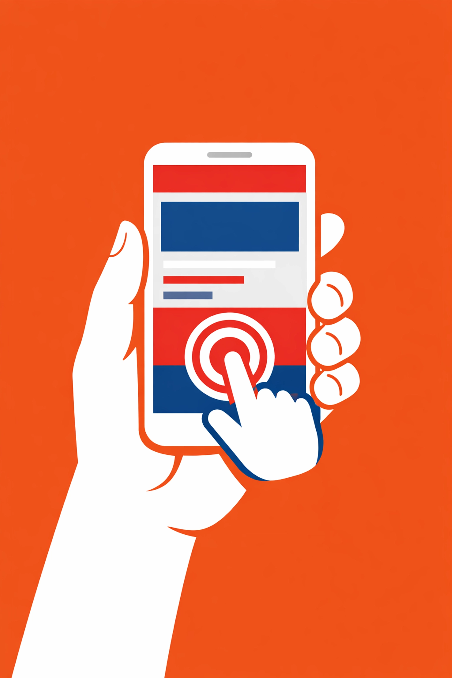 Minimalist smartphone illustration showing a mobile-first website layout for small business leads.