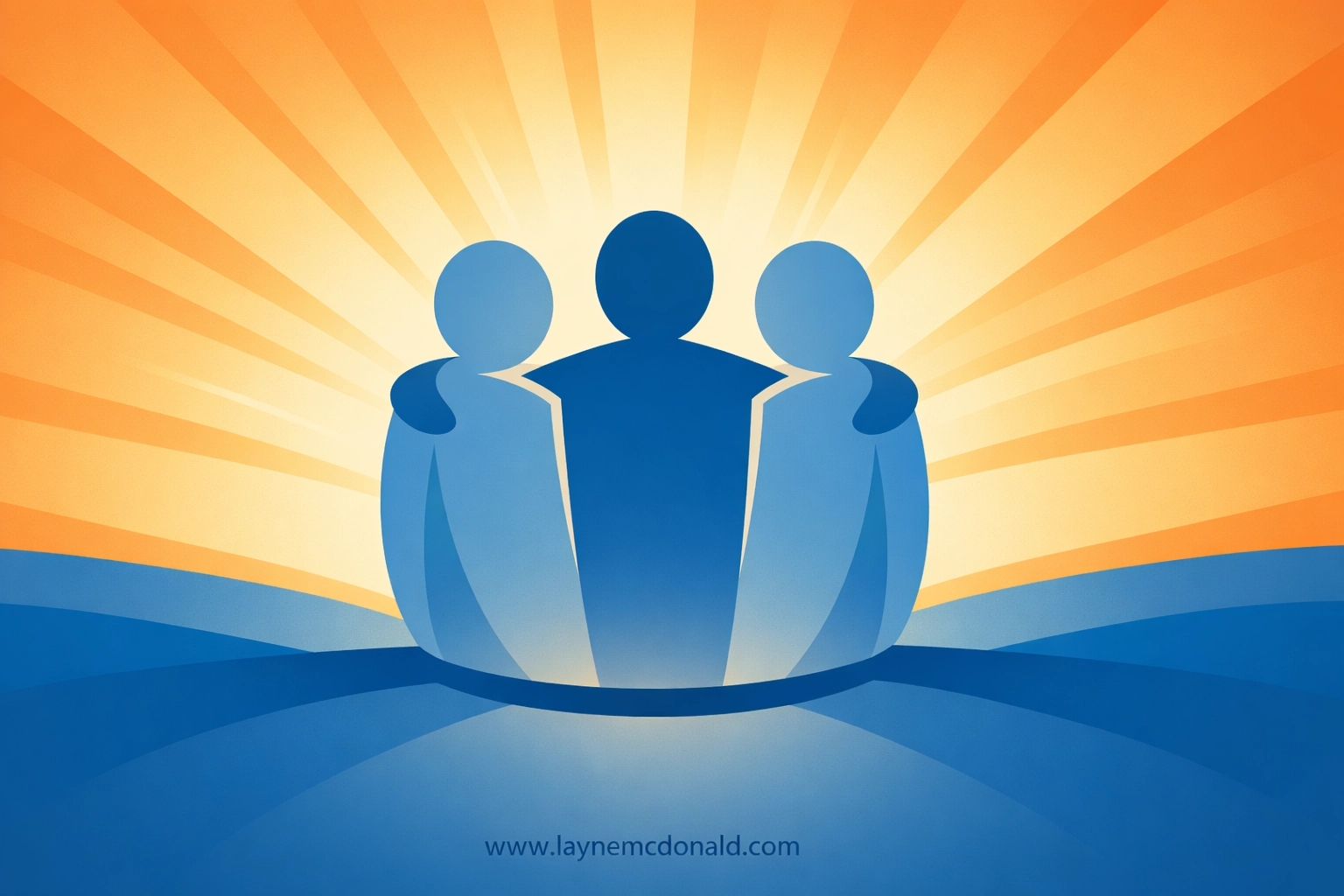 Three figures united showing Christian community strength and fellowship themes in Hunger Games