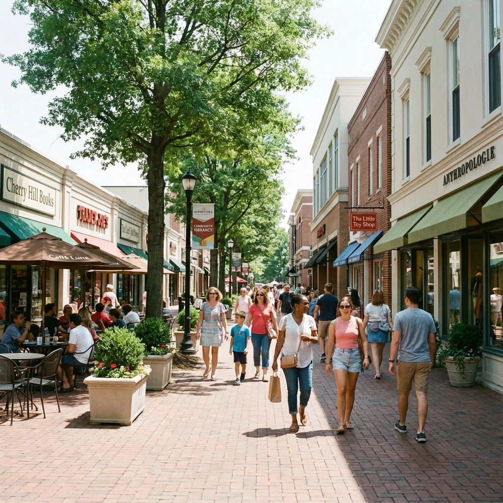 Cherry Hill NJ beautiful suburban park in autumn South Jersey walking trail
