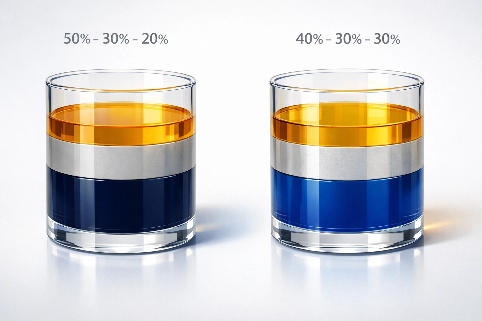 Comparison of 50/30/20 and 40/30/30 portfolio allocation models for accredited investors