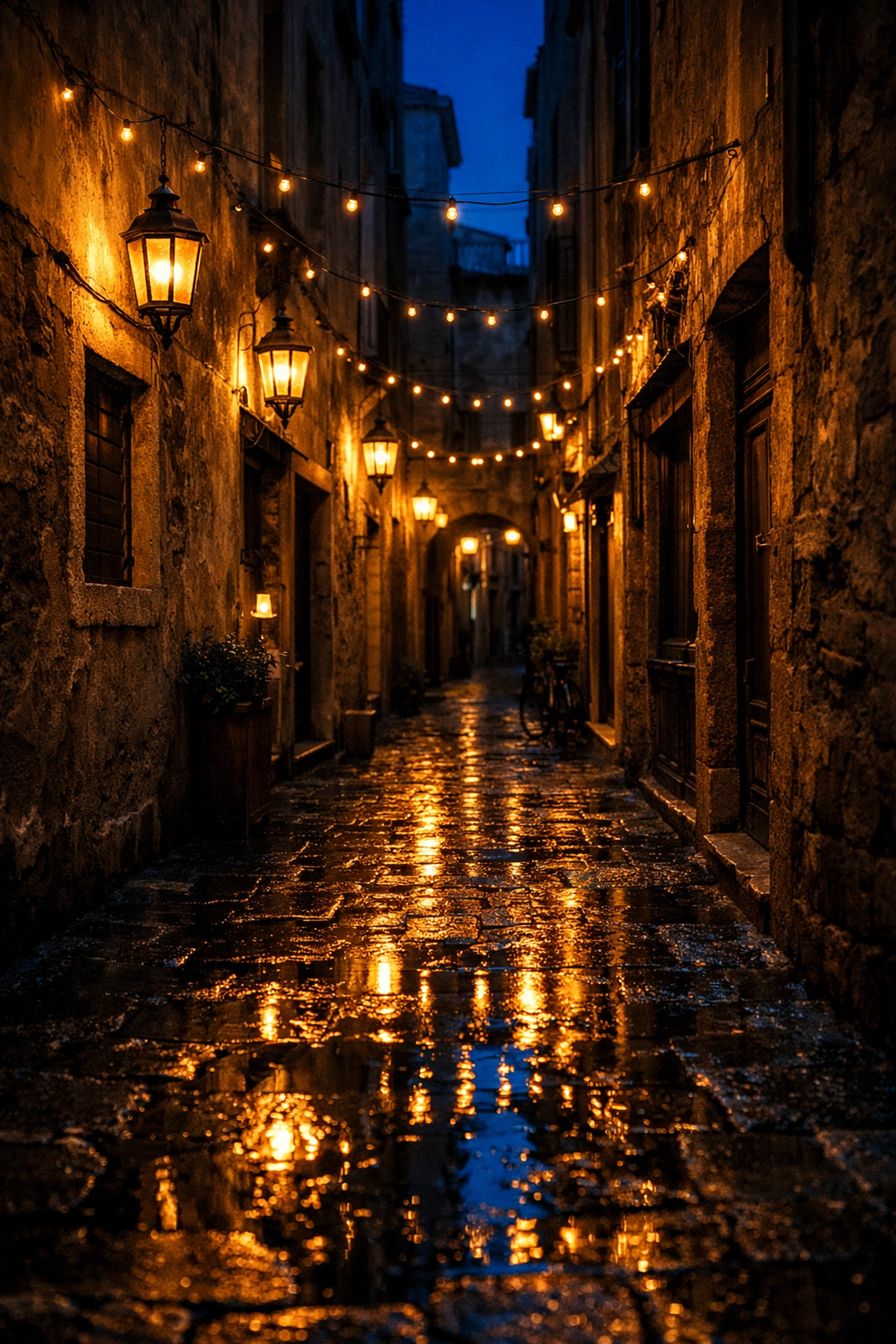 Balanced exposure in a night street photo captured using manual mode camera settings