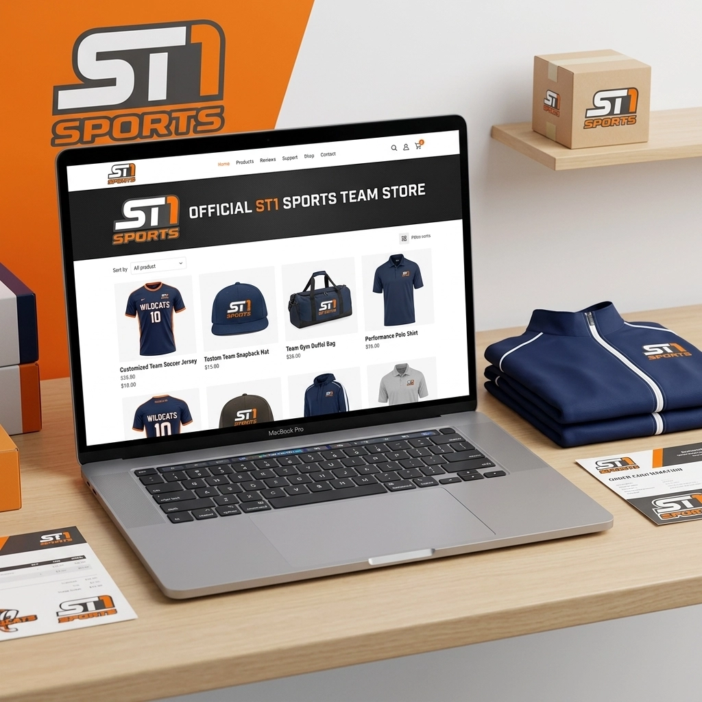 Custom Team Apparel 101: A Beginner’s Guide to Mastering Athletic Team Gear 5 ST1 Sports Team Store Interface