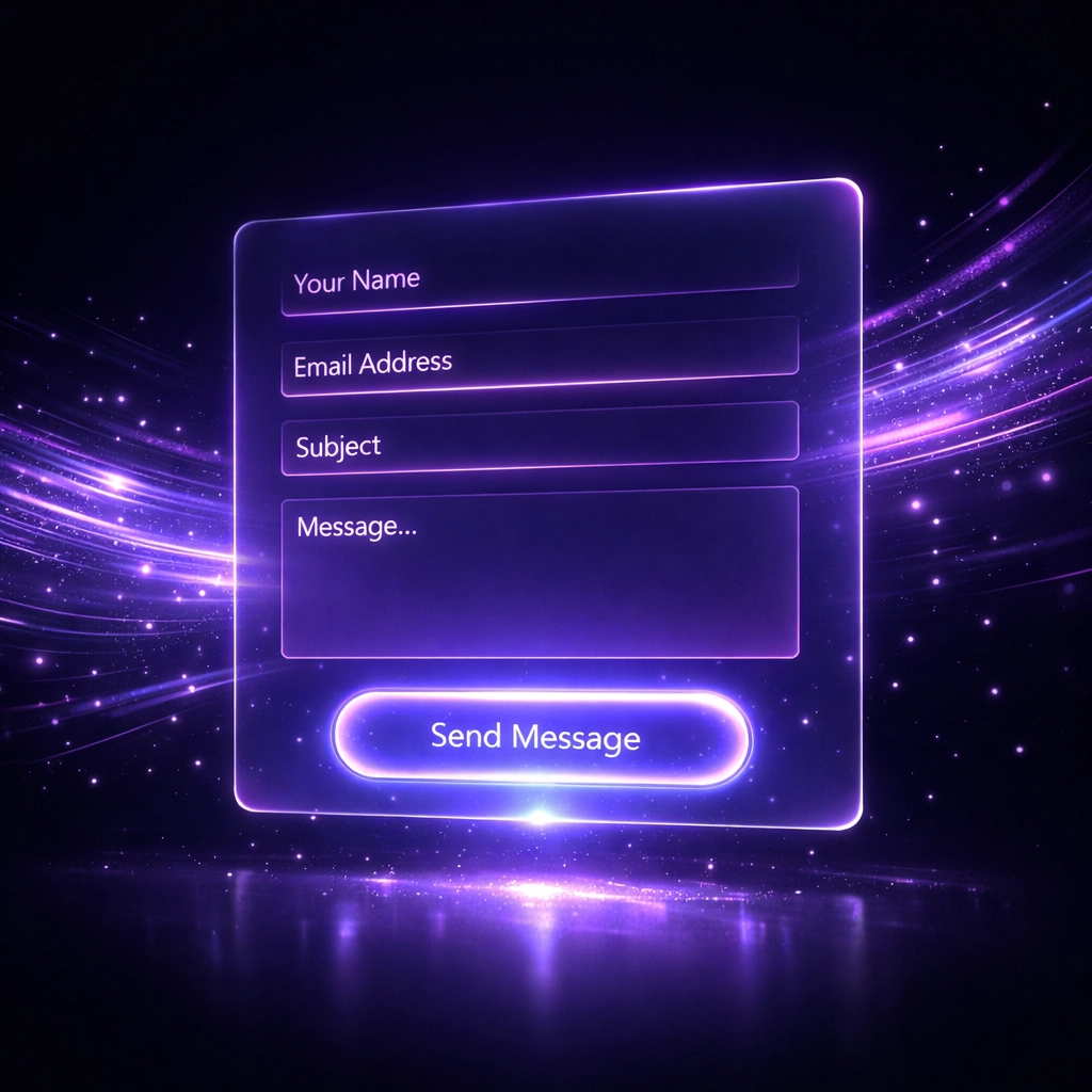 Simple contact form with clear call-to-action button for capturing small business leads