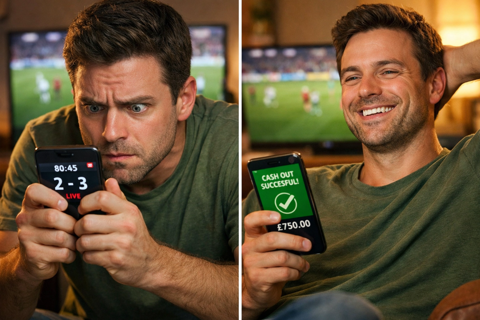 Sportwetter zeigt emotionale Reaktion vor und nach Cash-Out Entscheidung