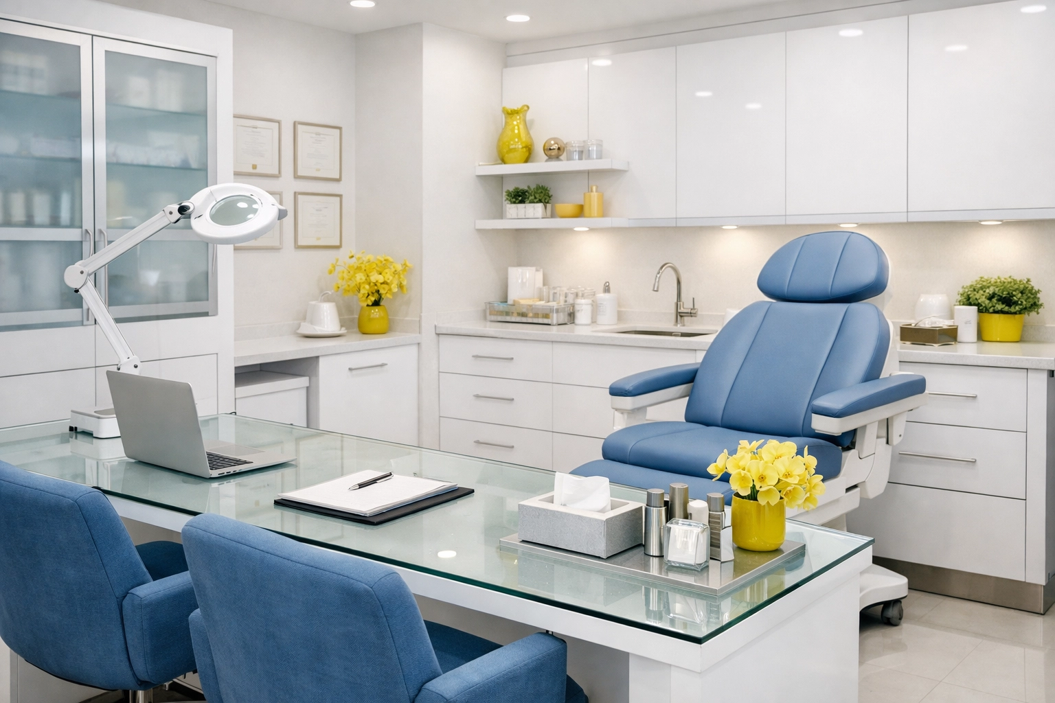 Gleaming medical suite surfaces representing high-standard commercial cleaning in Milford for healthcare offices.