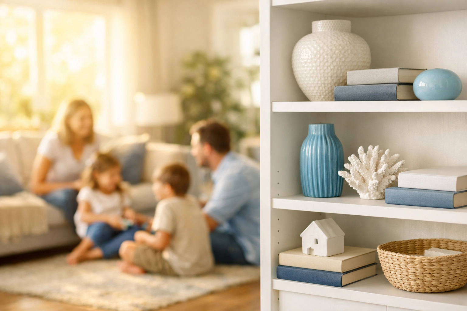 A pristine, dust-free home interior allowing families to enjoy their free time together.