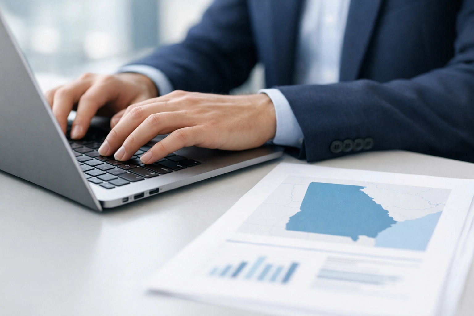 Georgia tax preparer reviewing state ERO requirements and e-file registration documents