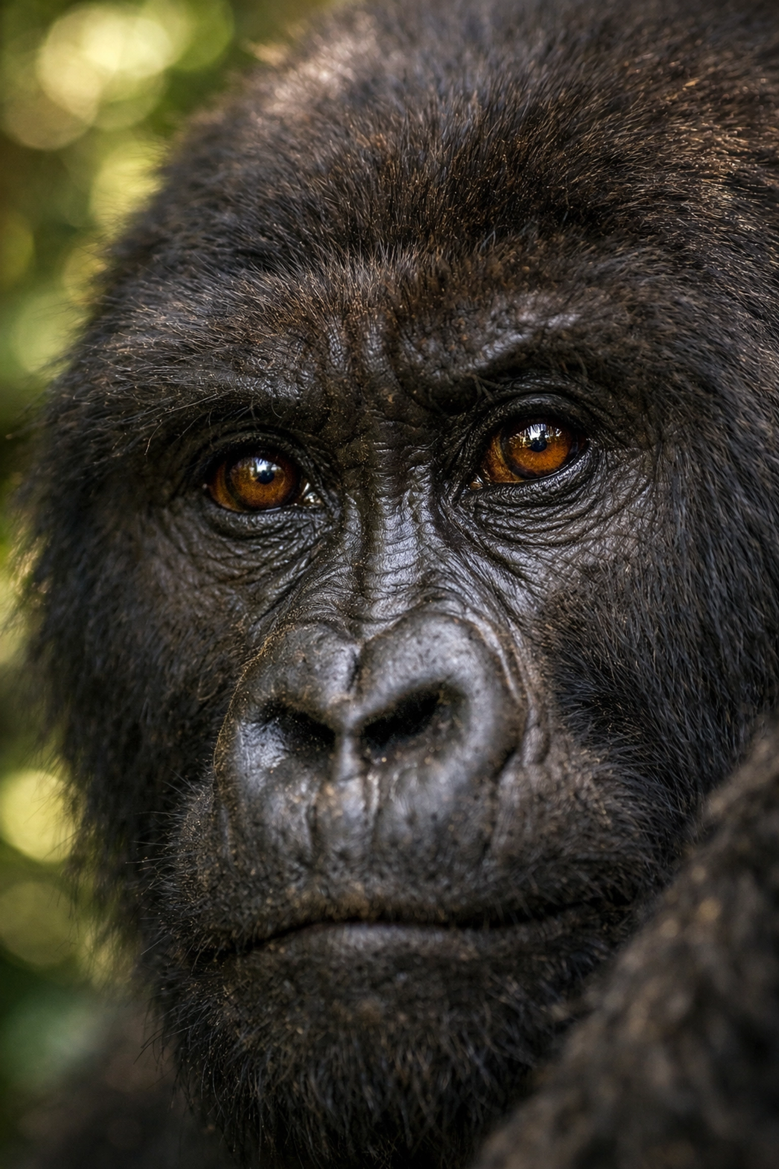 Mountain gorilla portrait showing emotional connection that drives conservation awareness