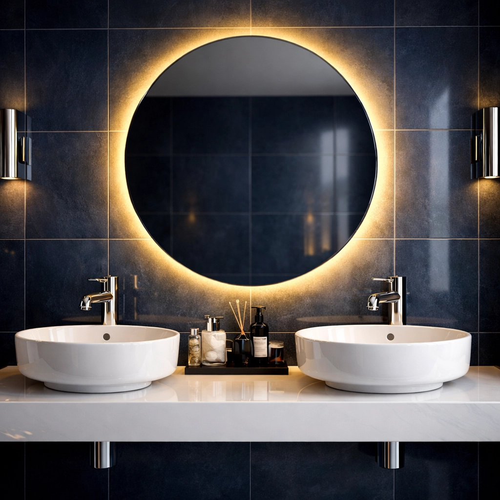 Spotless, high-end retail restroom with clean porcelain sinks and sanitized surfaces for Harvard businesses.